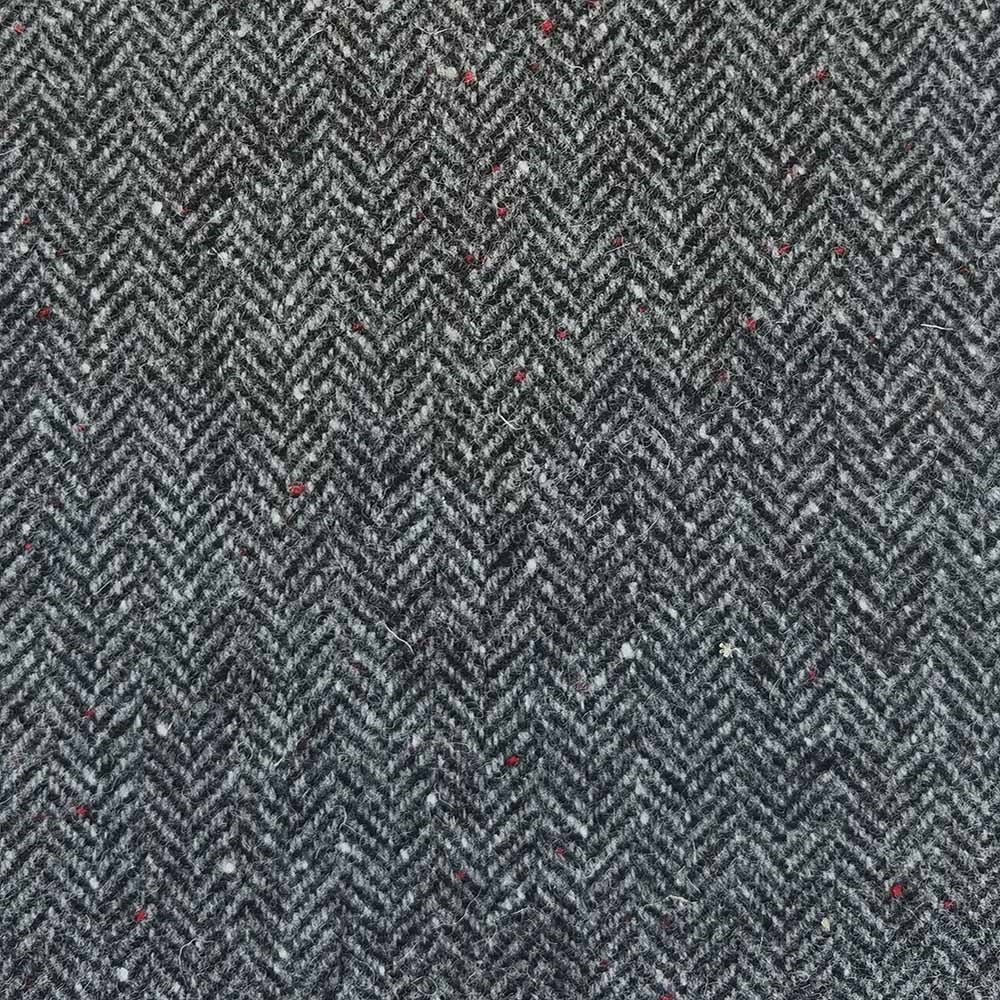 ESKE BLACK WHITE HERRINGBONE FLECKED DONEGAL TWEED – Stewart