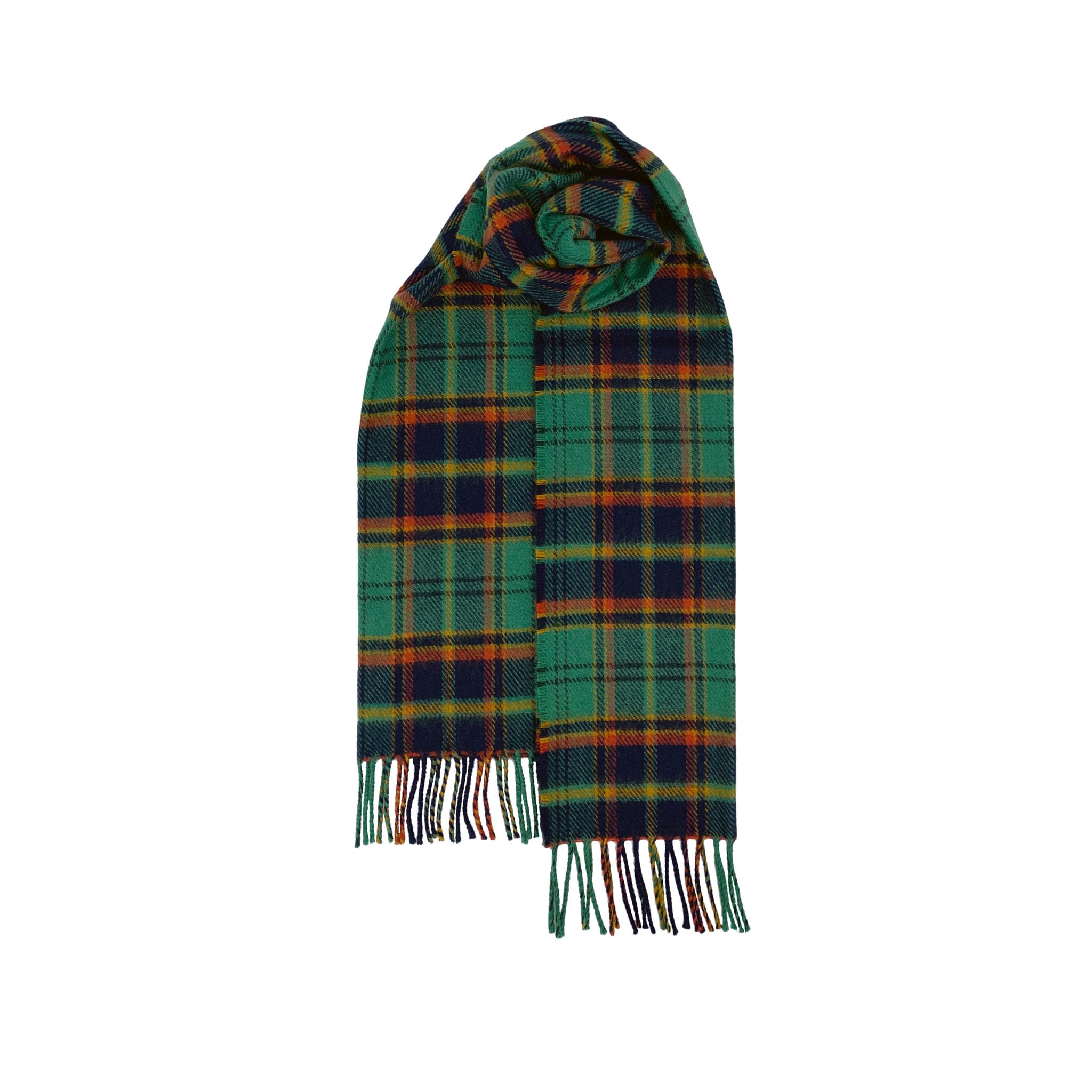 Brushed Wool Scarf in Irish County Tartans