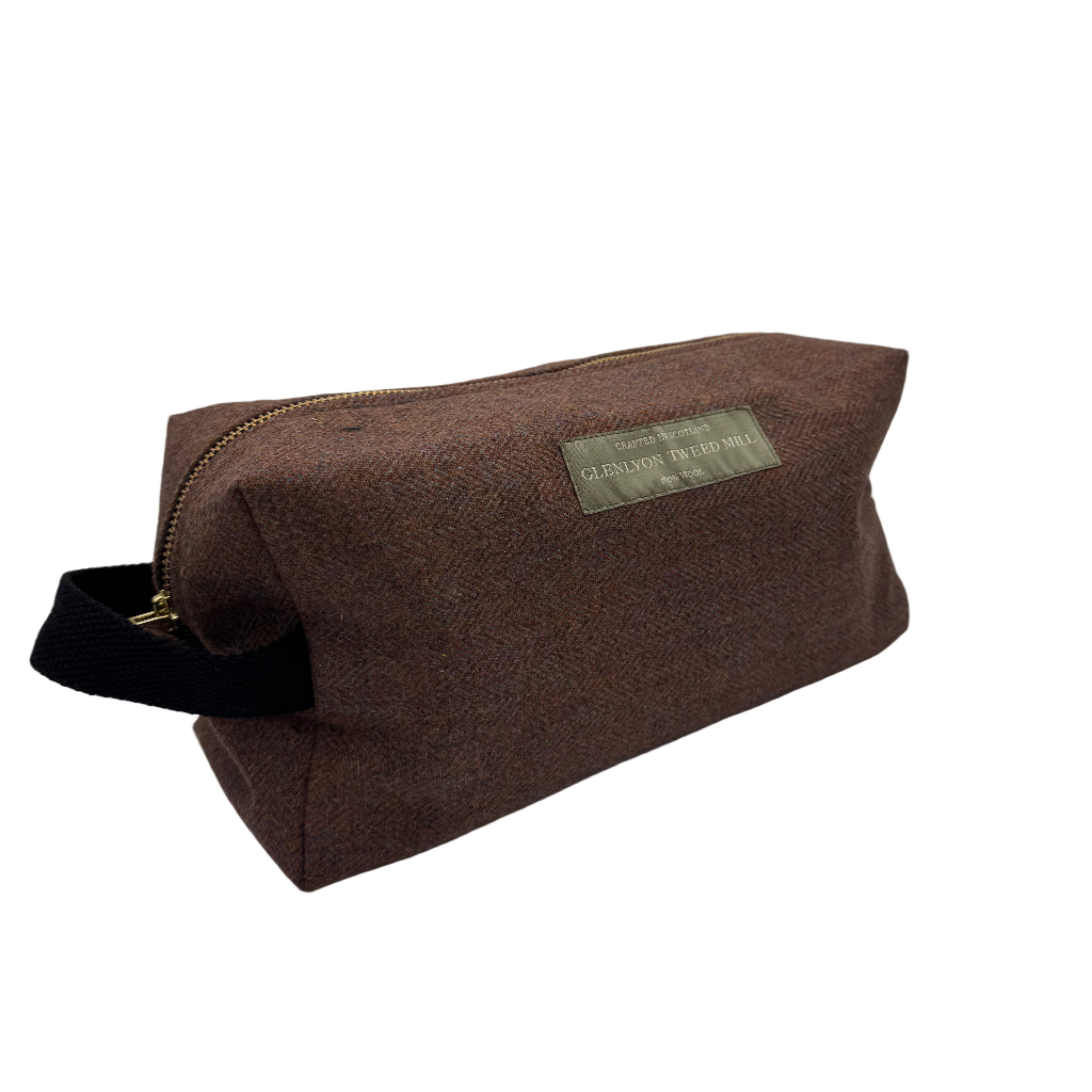 Tweed Toiletry Bag in Glenlyon Russet HB