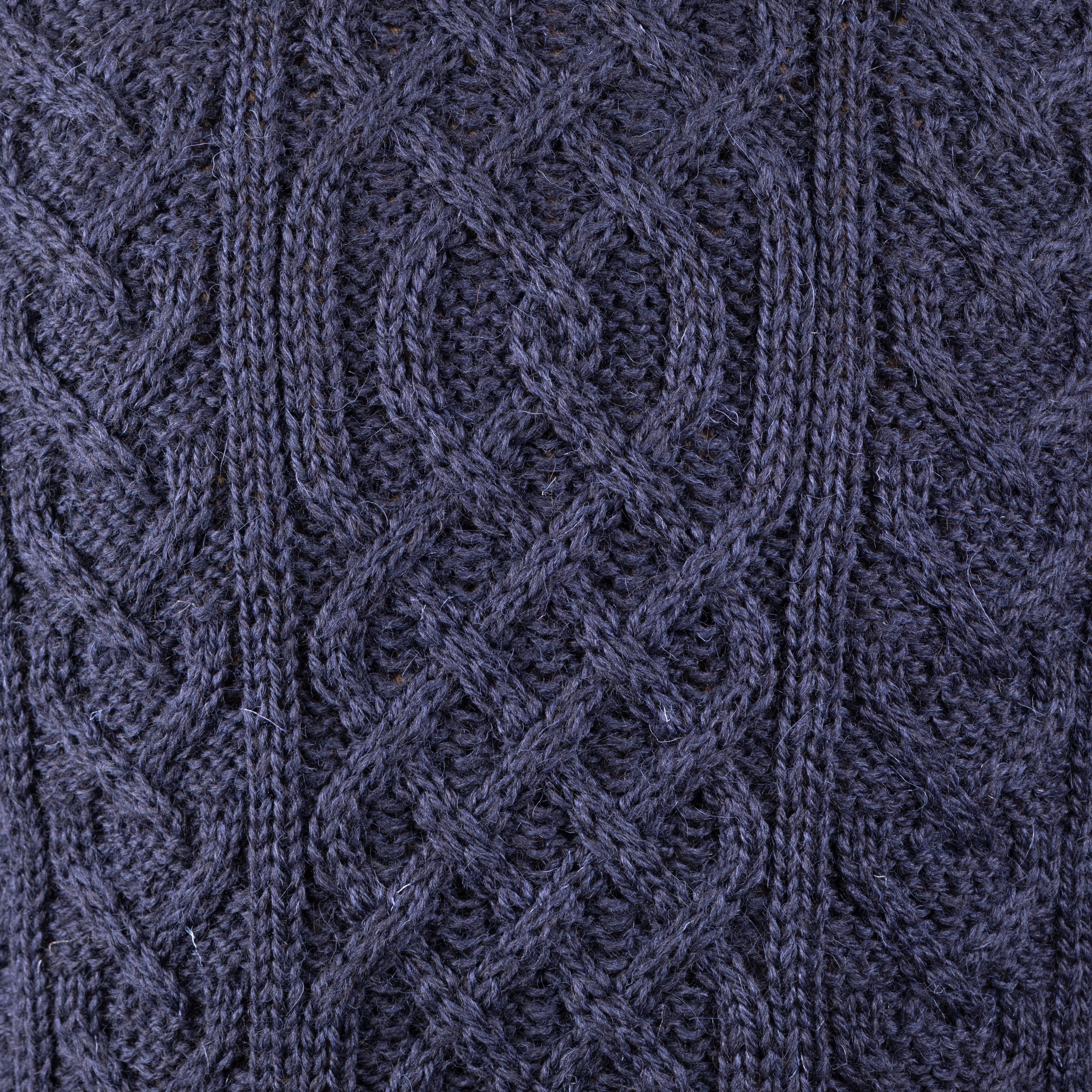 Aran Cable Knit Jumper in Denim