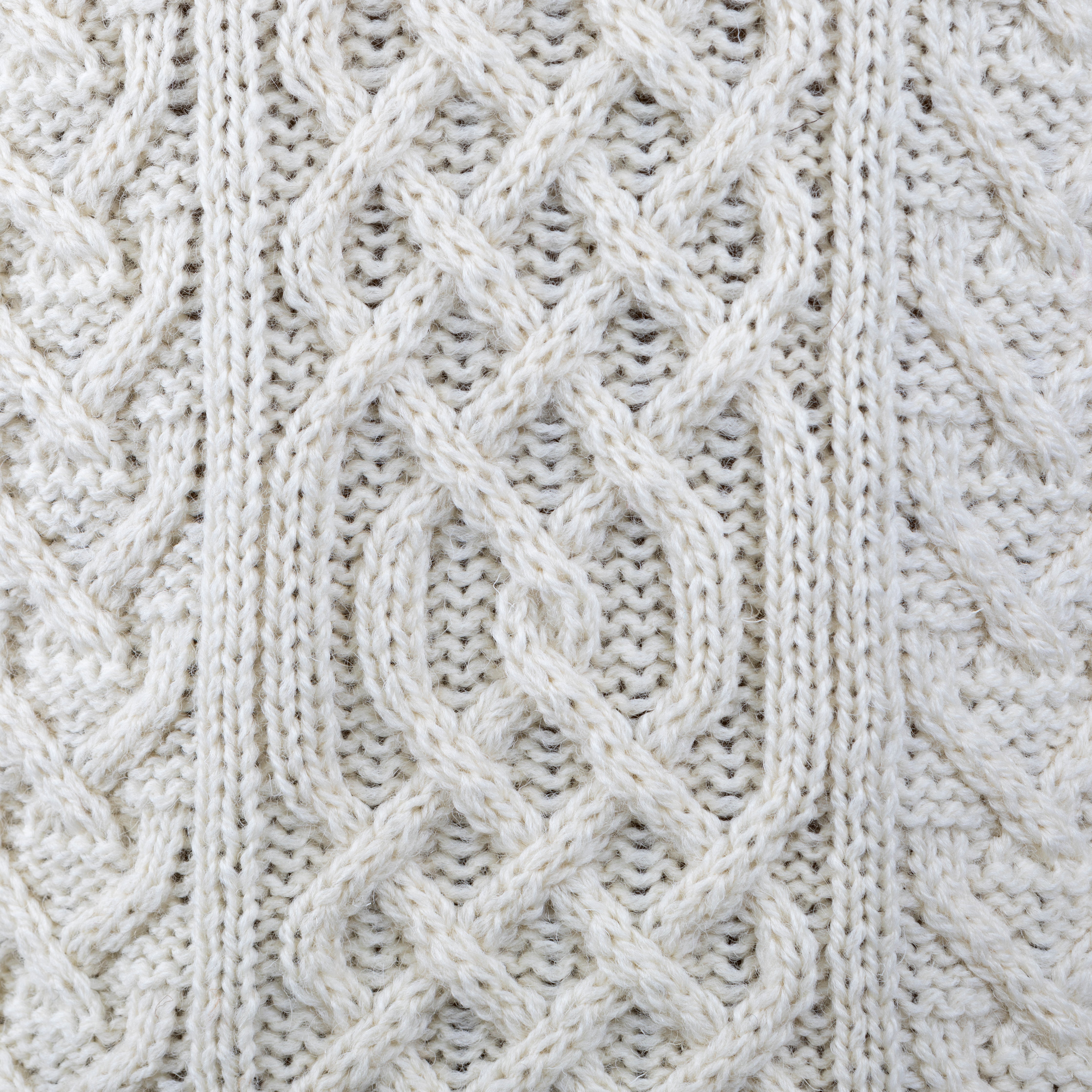 Aran Cable Knit Jumper in Ecru