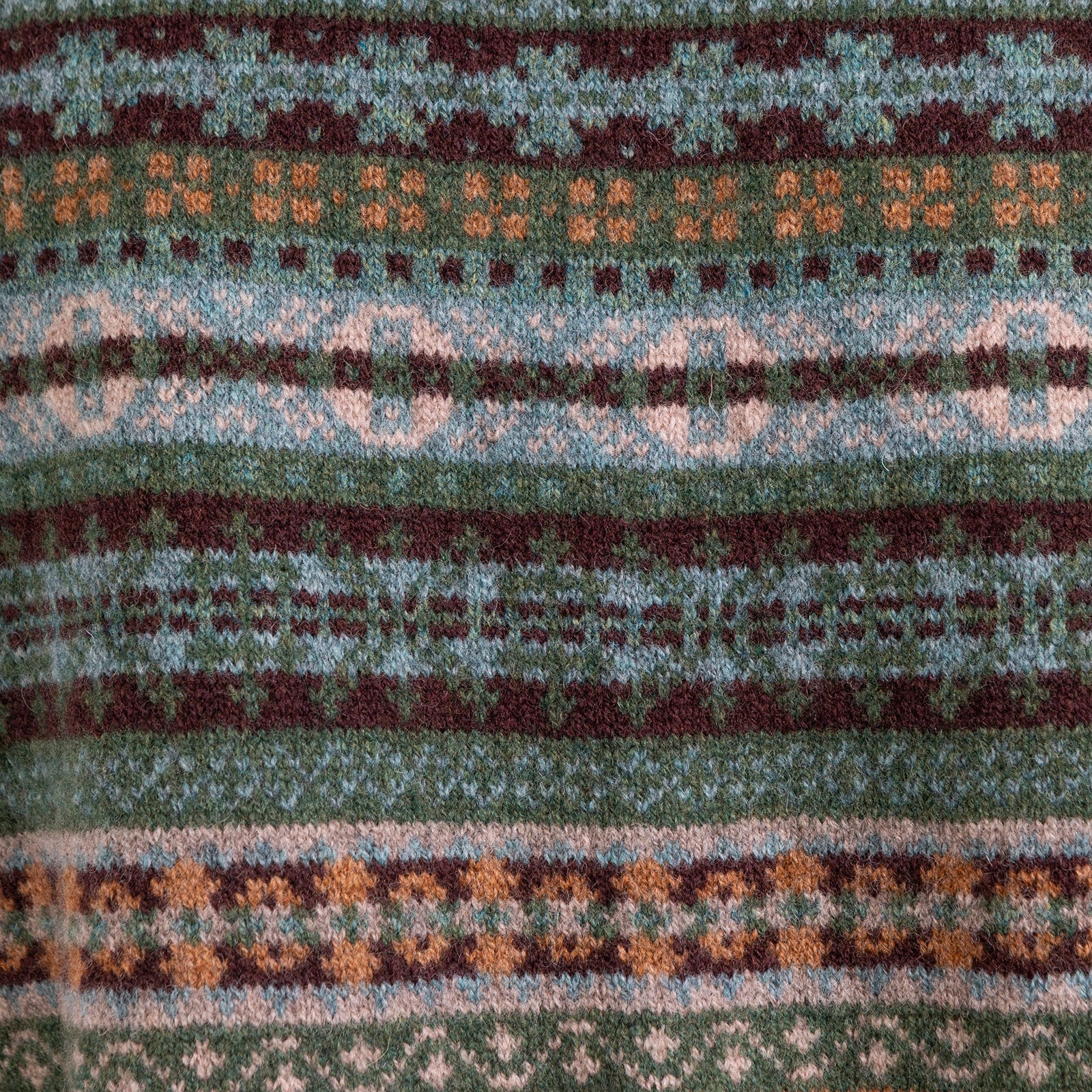 Geelong Fair Isle Cardigan in Rosemary