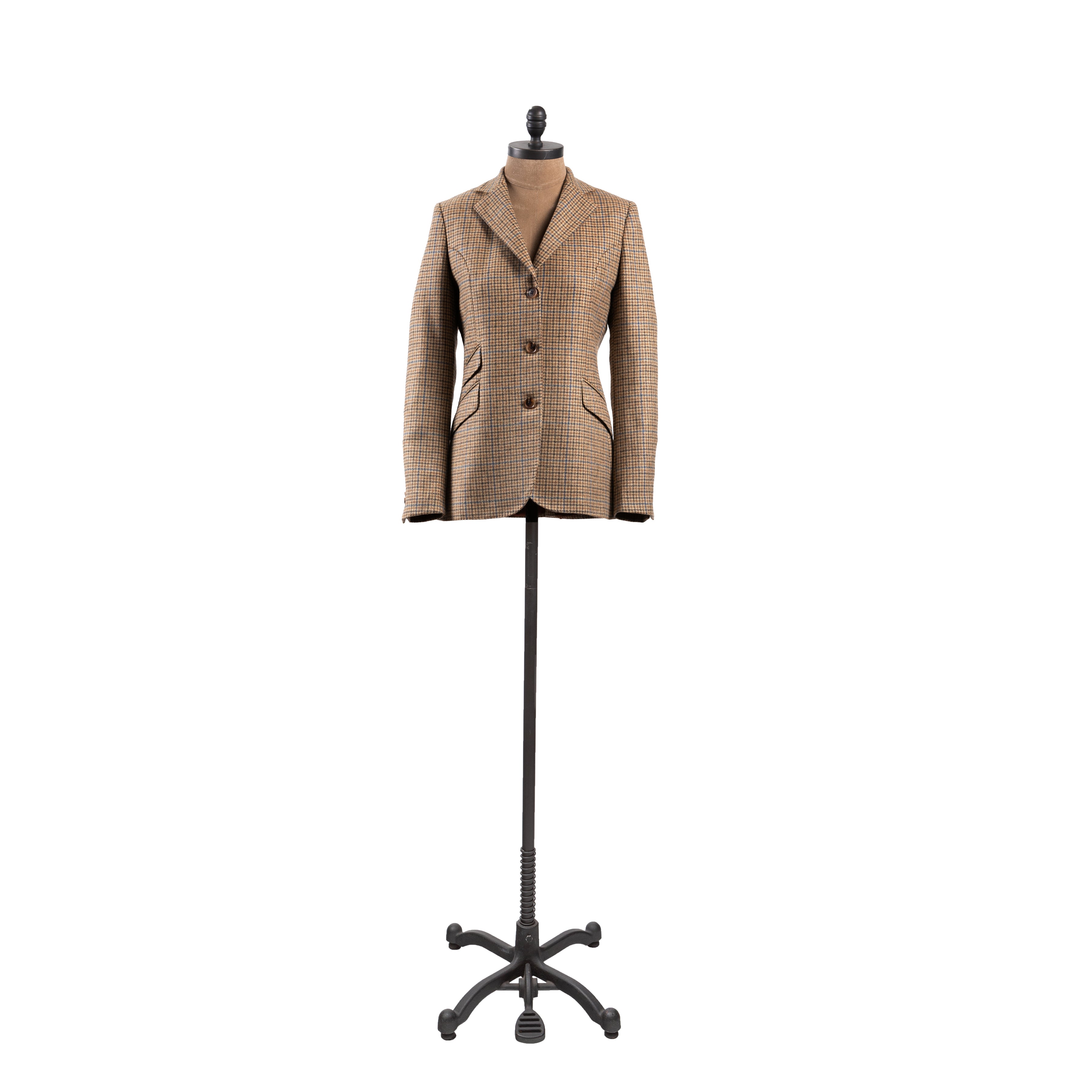 Learmonth Jacket in Brown & Blue Puppy Tooth