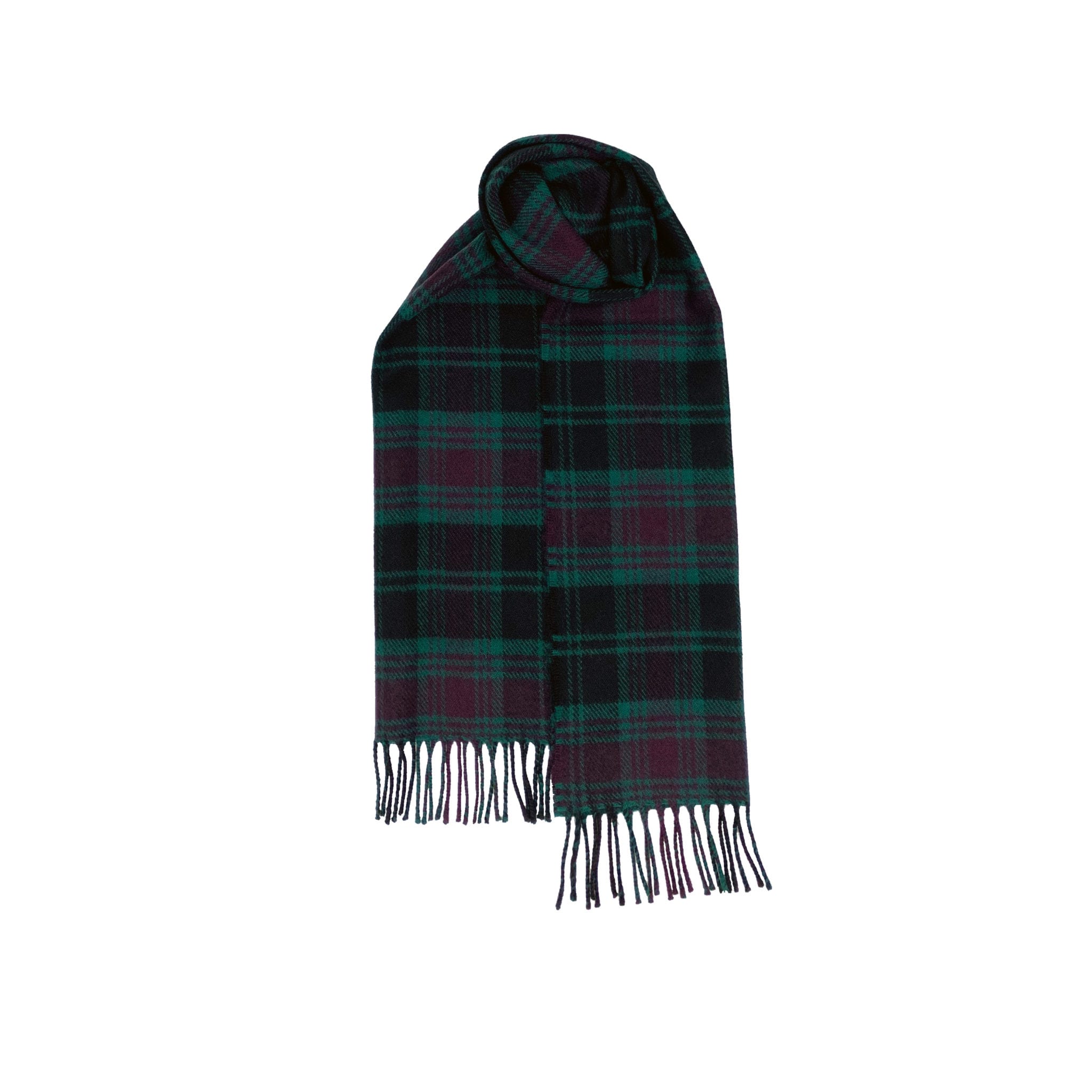 Brushed Wool Scarf in Irish County Tartans