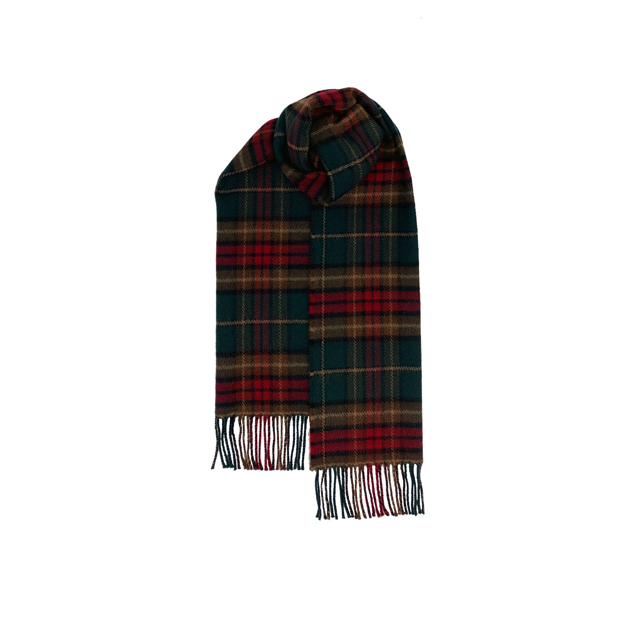 Brushed Wool Scarf in Irish County Tartans