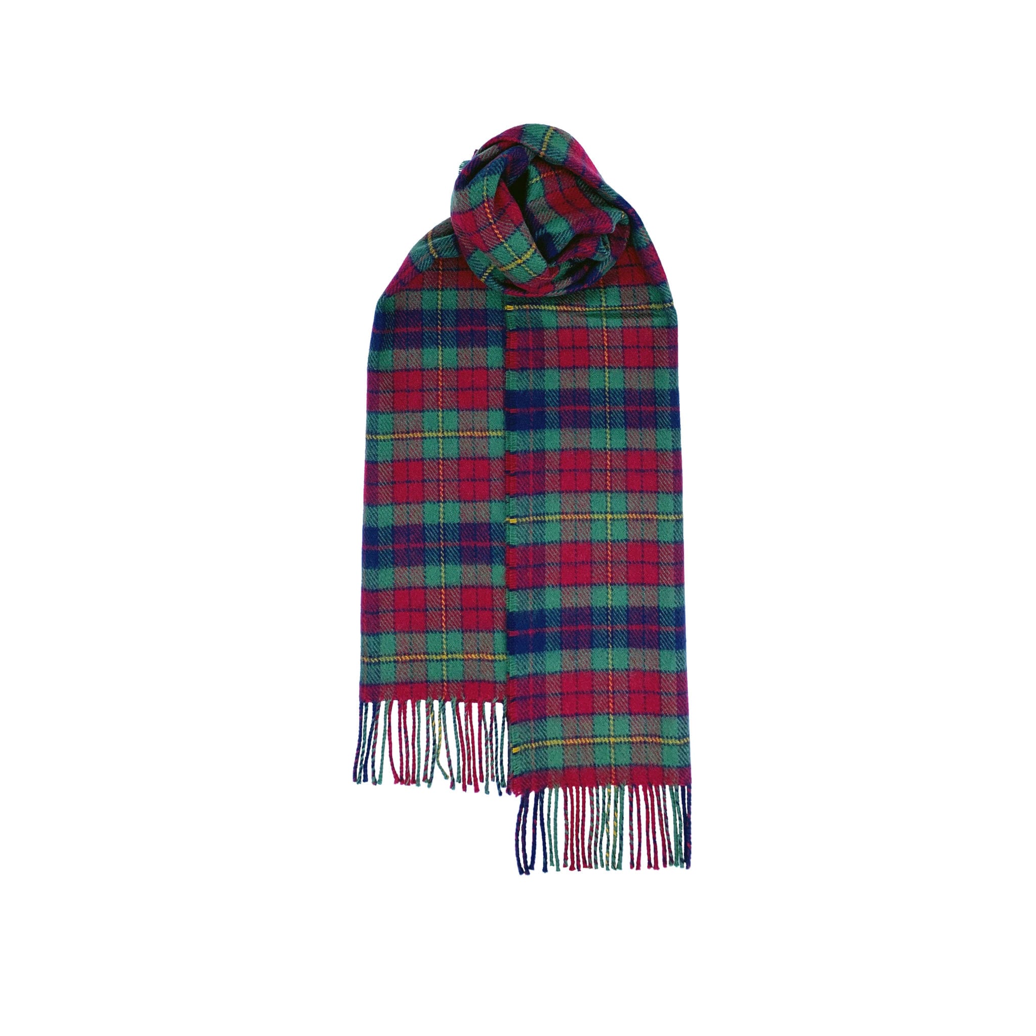 Brushed Wool Scarf in Irish County Tartans