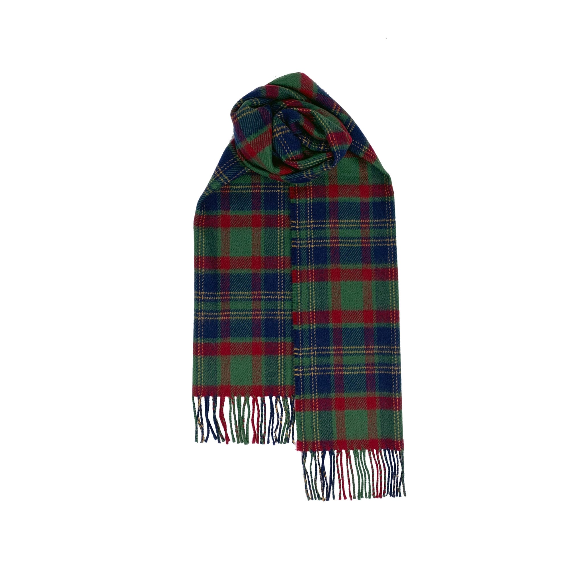 Brushed Wool Scarf in Irish County Tartans