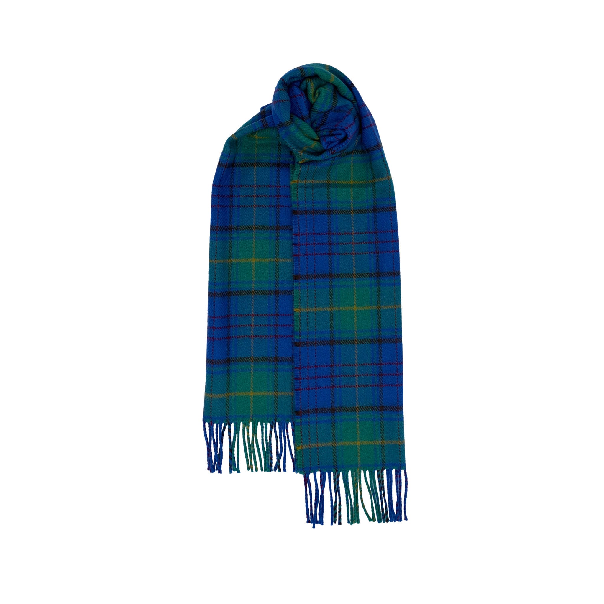 Brushed Wool Scarf in Irish County Tartans