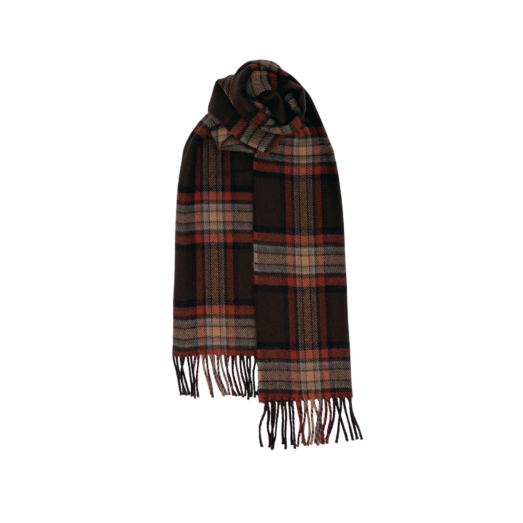 Brushed Wool Scarf in Irish County Tartans