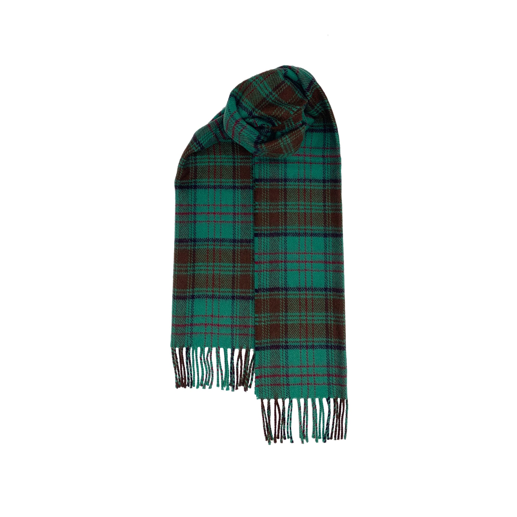 Brushed Wool Scarf in Irish County Tartans