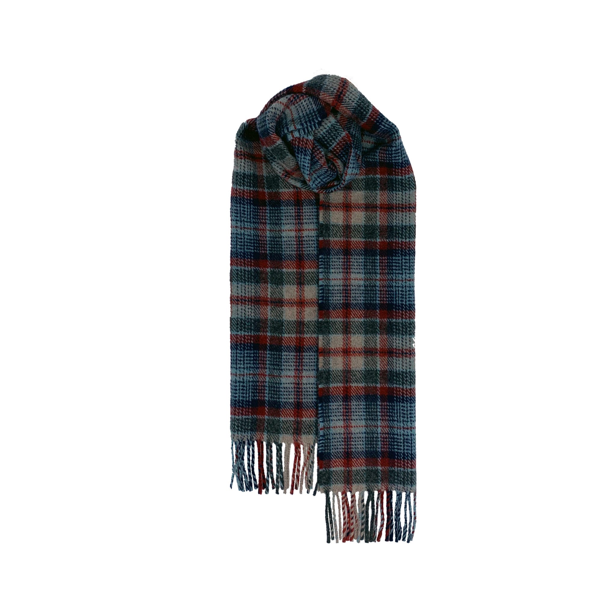 Brushed Wool Scarf in Hebridean Tartans