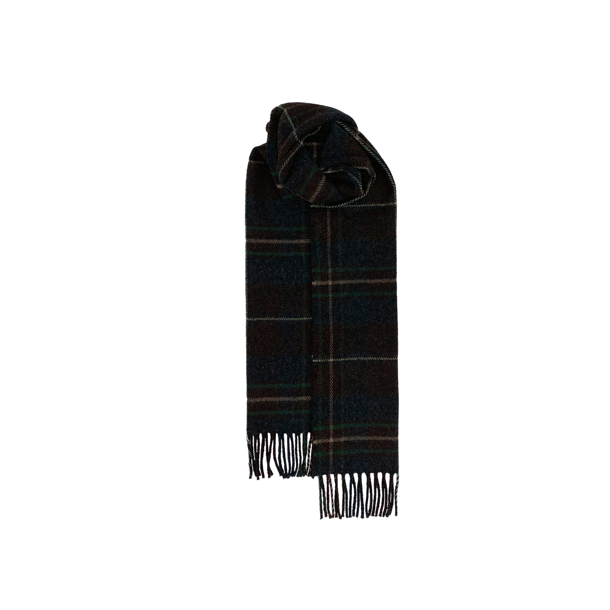 Brushed Wool Scarf in Hebridean Tartans