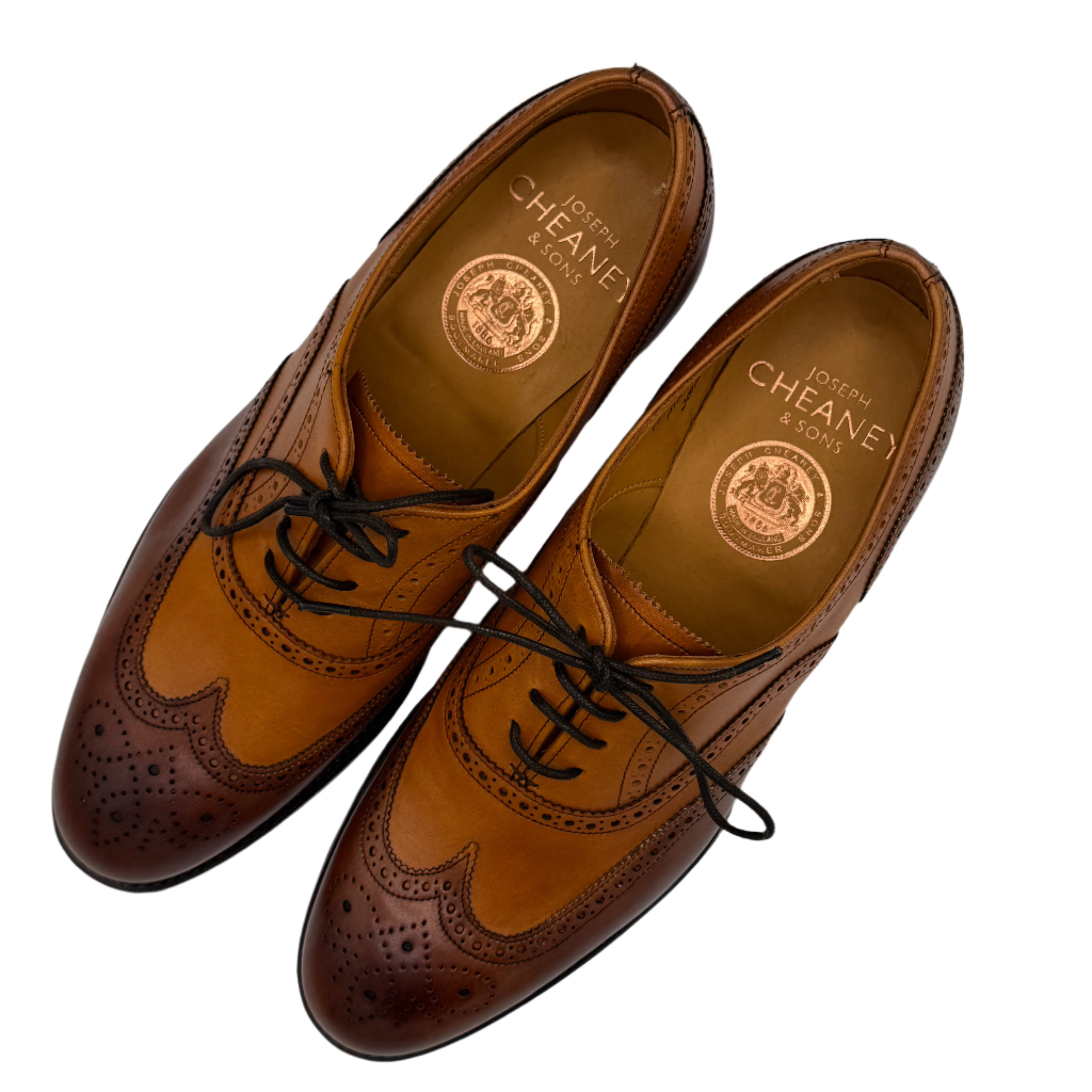 Maisie Leather Brogue in Dark Leaf & Chestnut