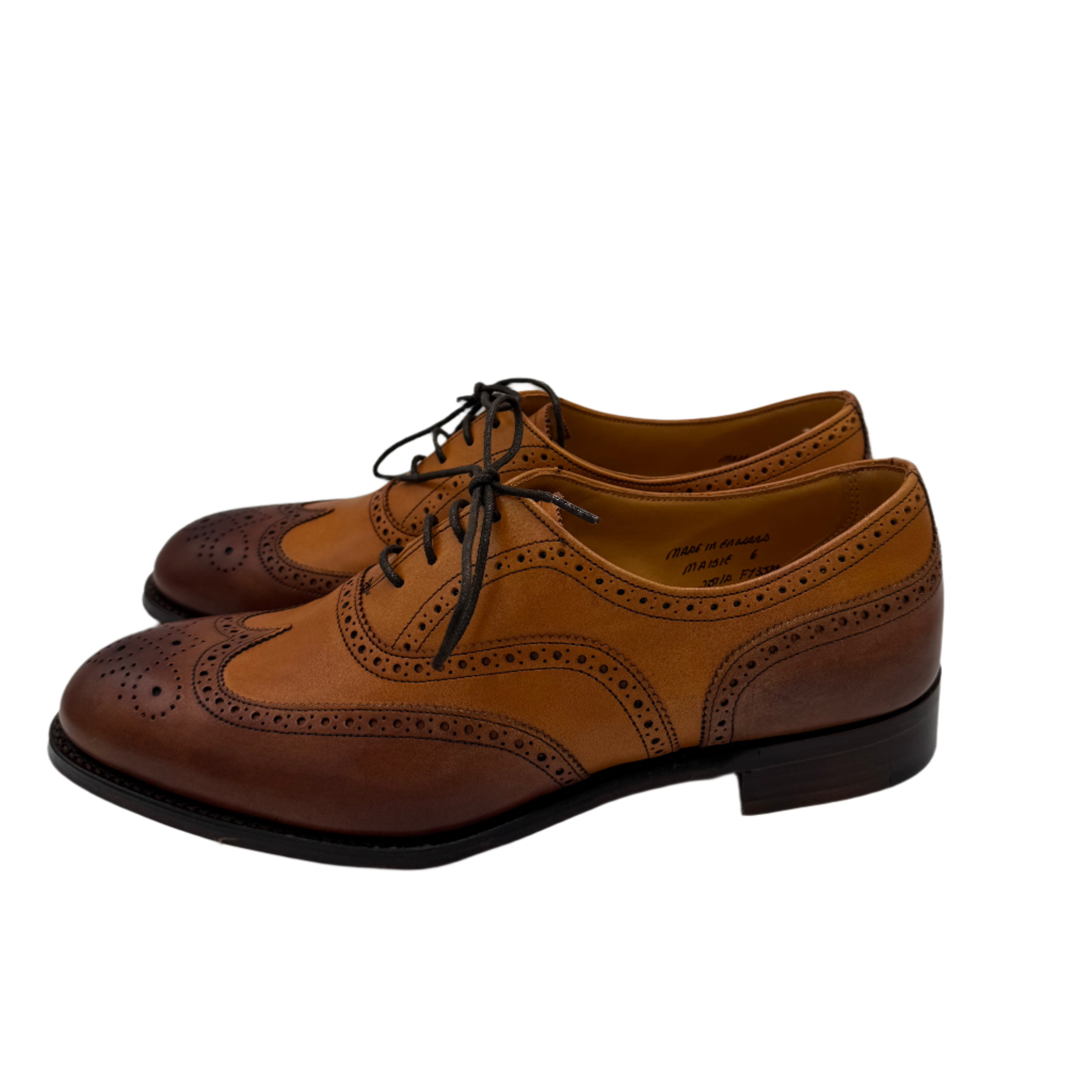 Maisie Leather Brogue in Dark Leaf & Chestnut