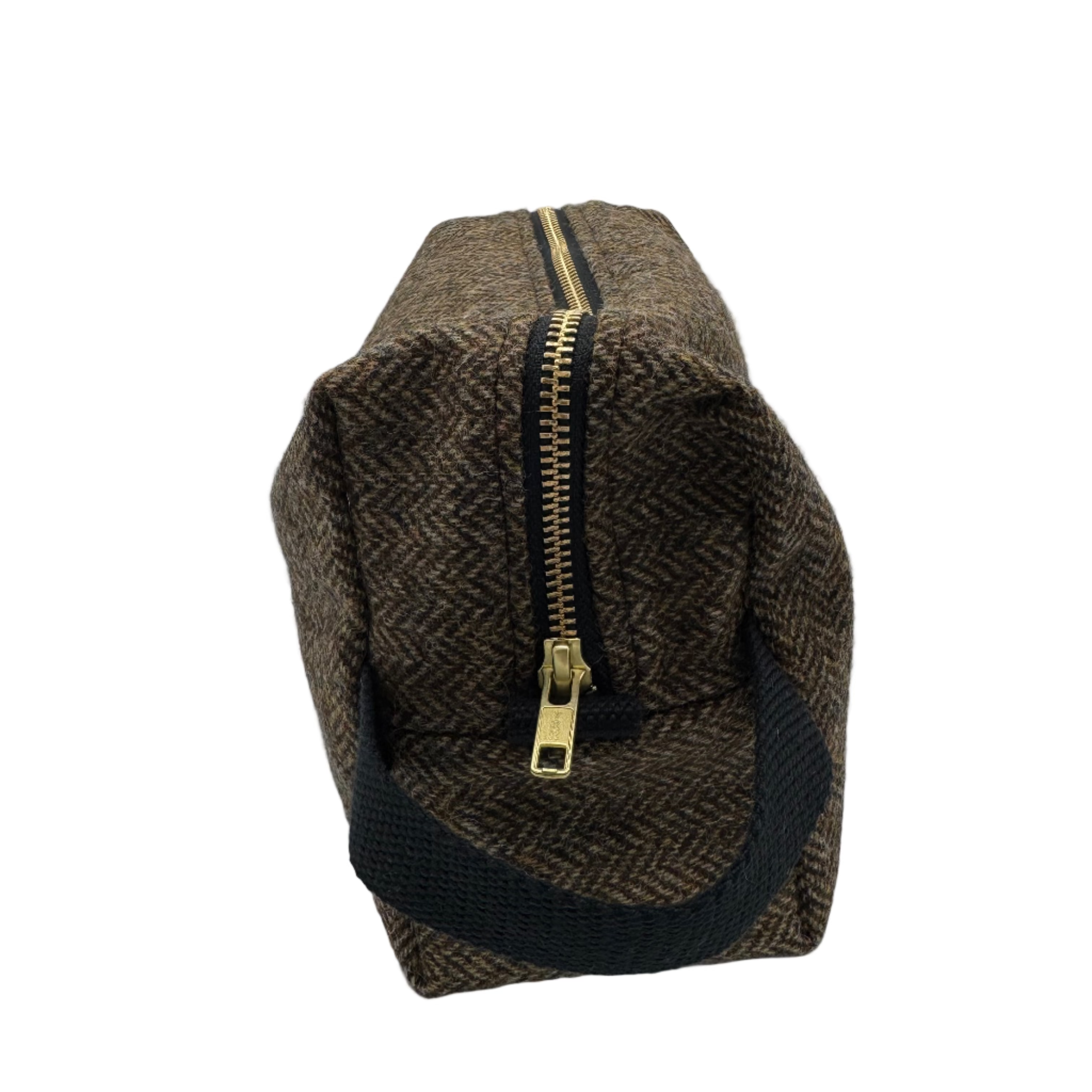 Tweed Toiletry Bag in Brown HB