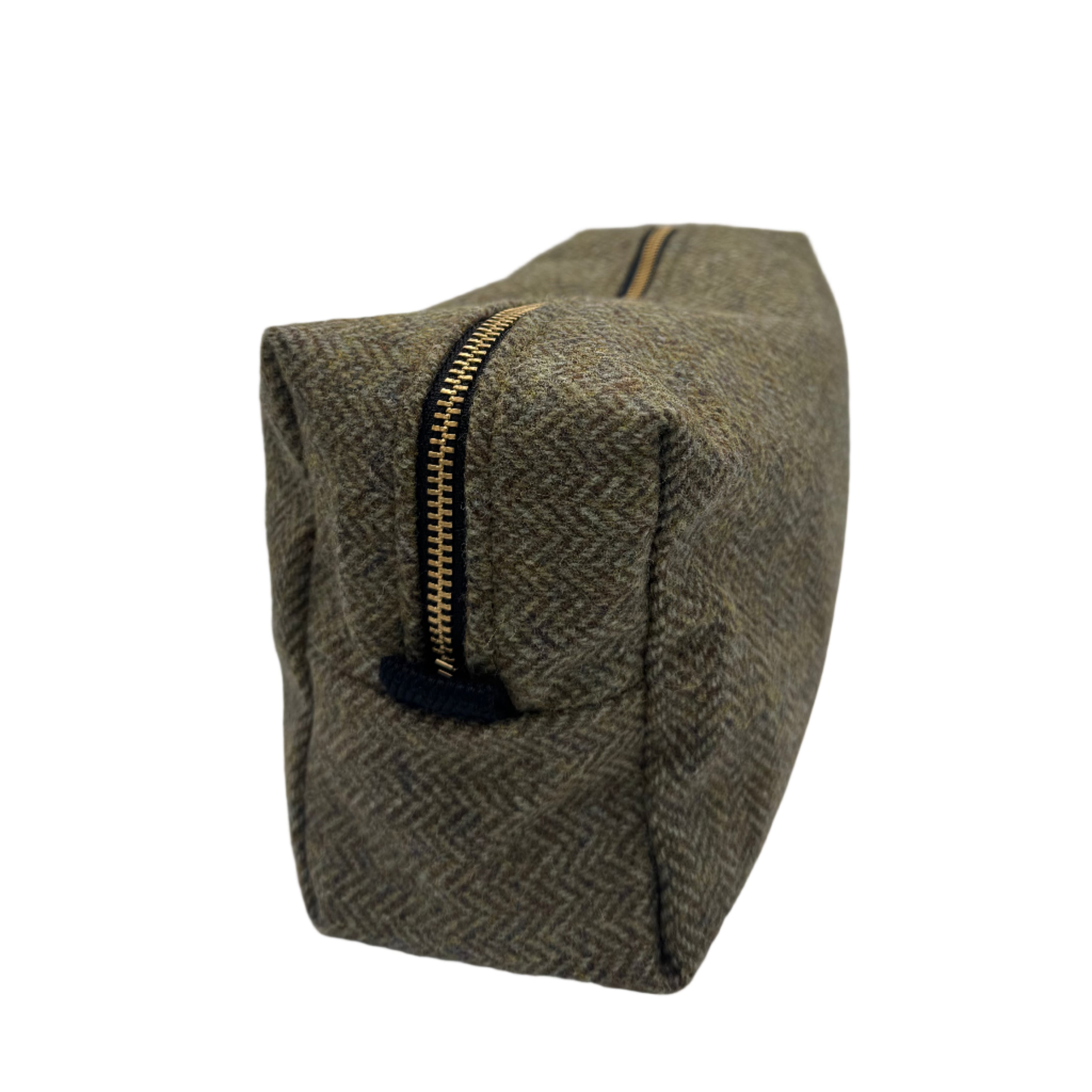 Tweed Toiletry Bag in Green HB