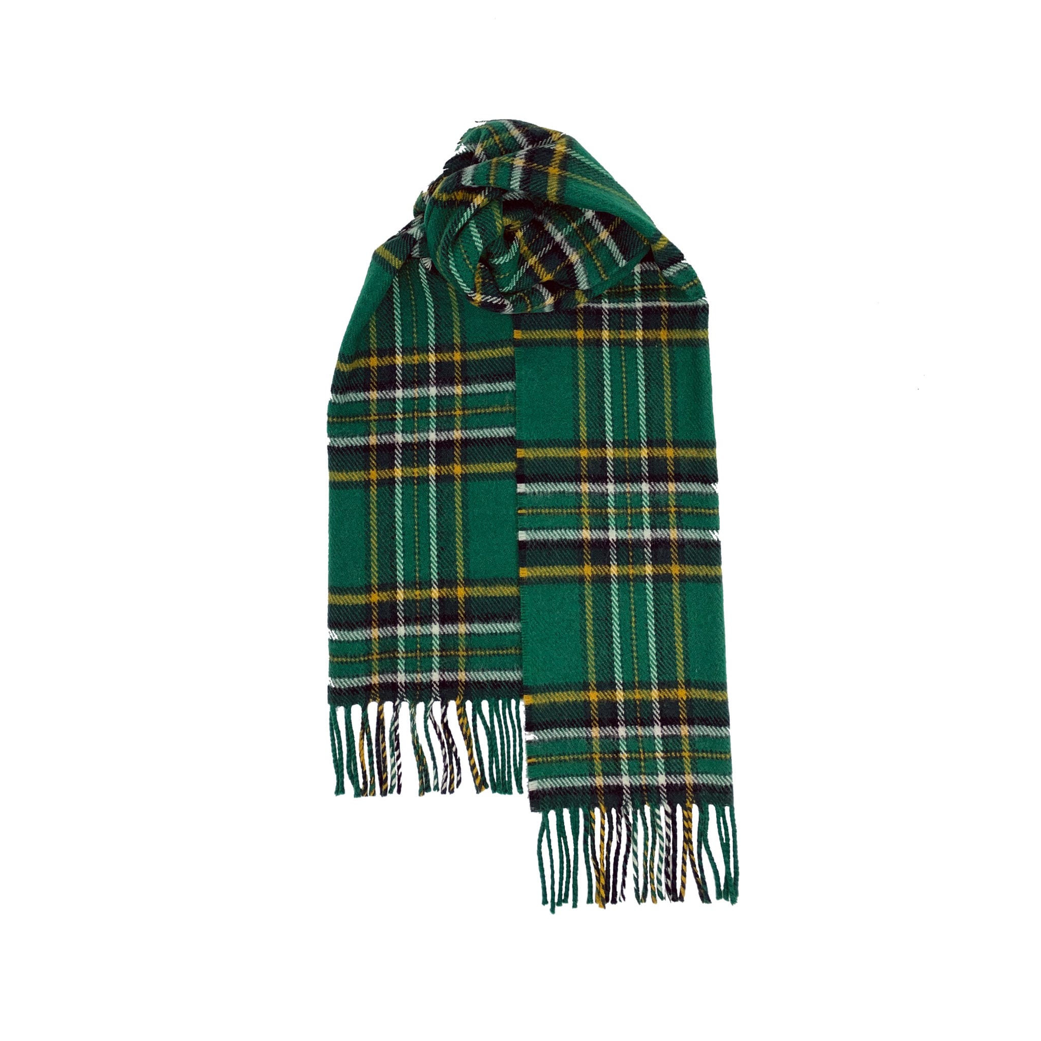 Brushed Wool Scarf in Irish County Tartans