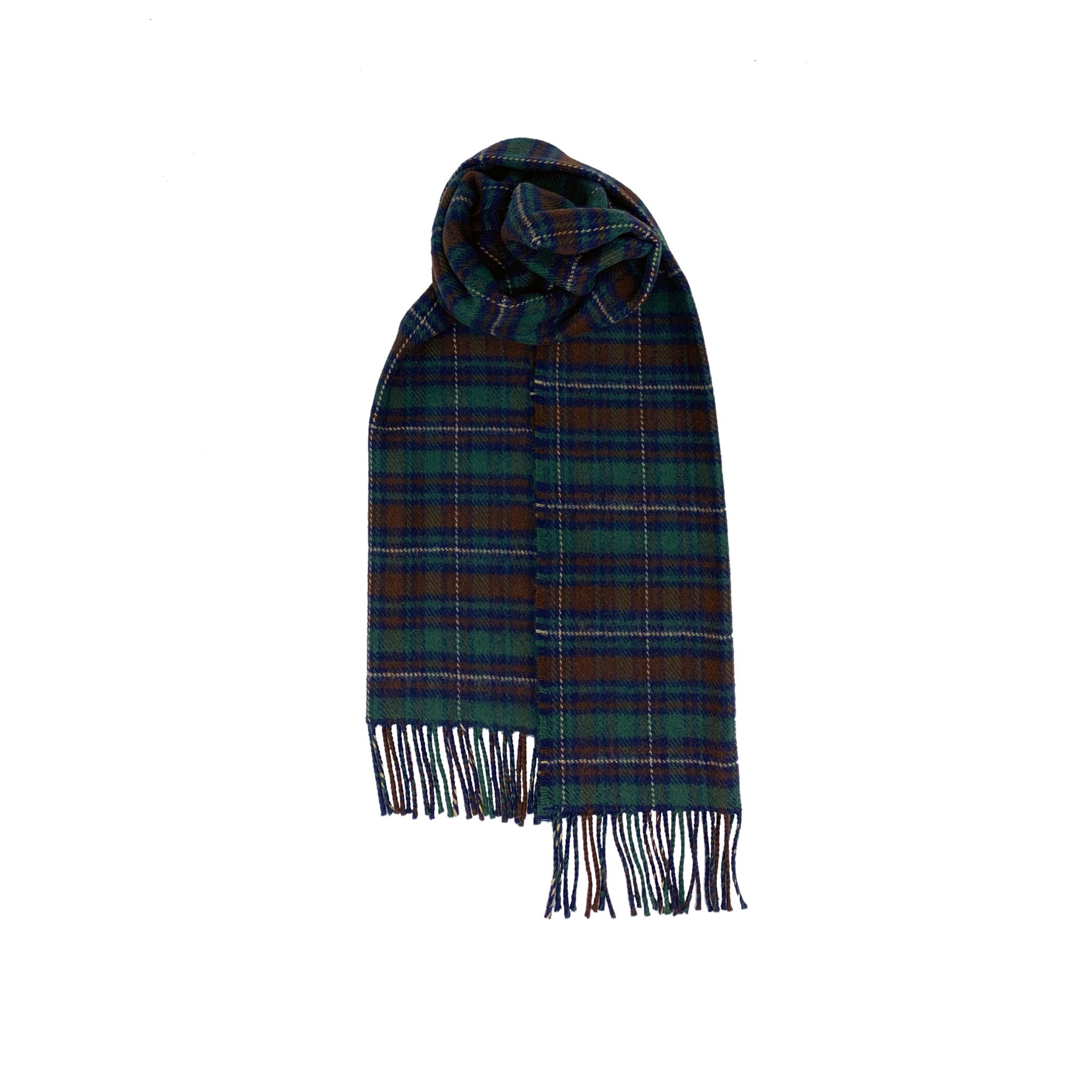 Brushed Wool Scarf in Irish County Tartans