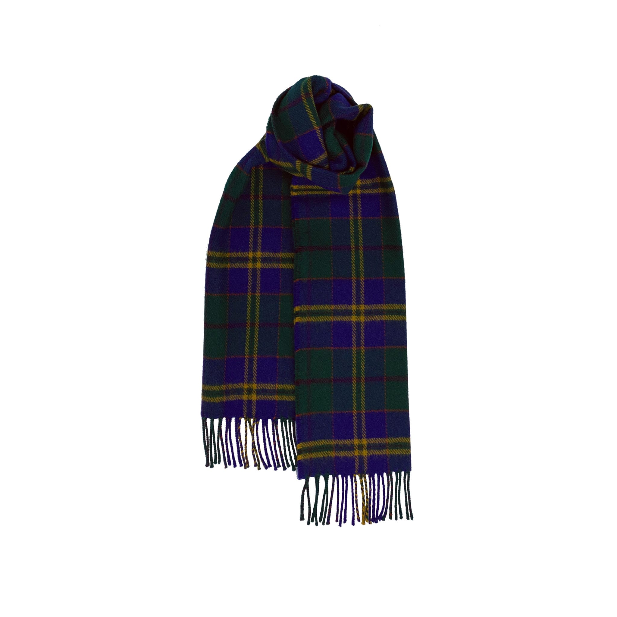 Brushed Wool Scarf in Irish County Tartans