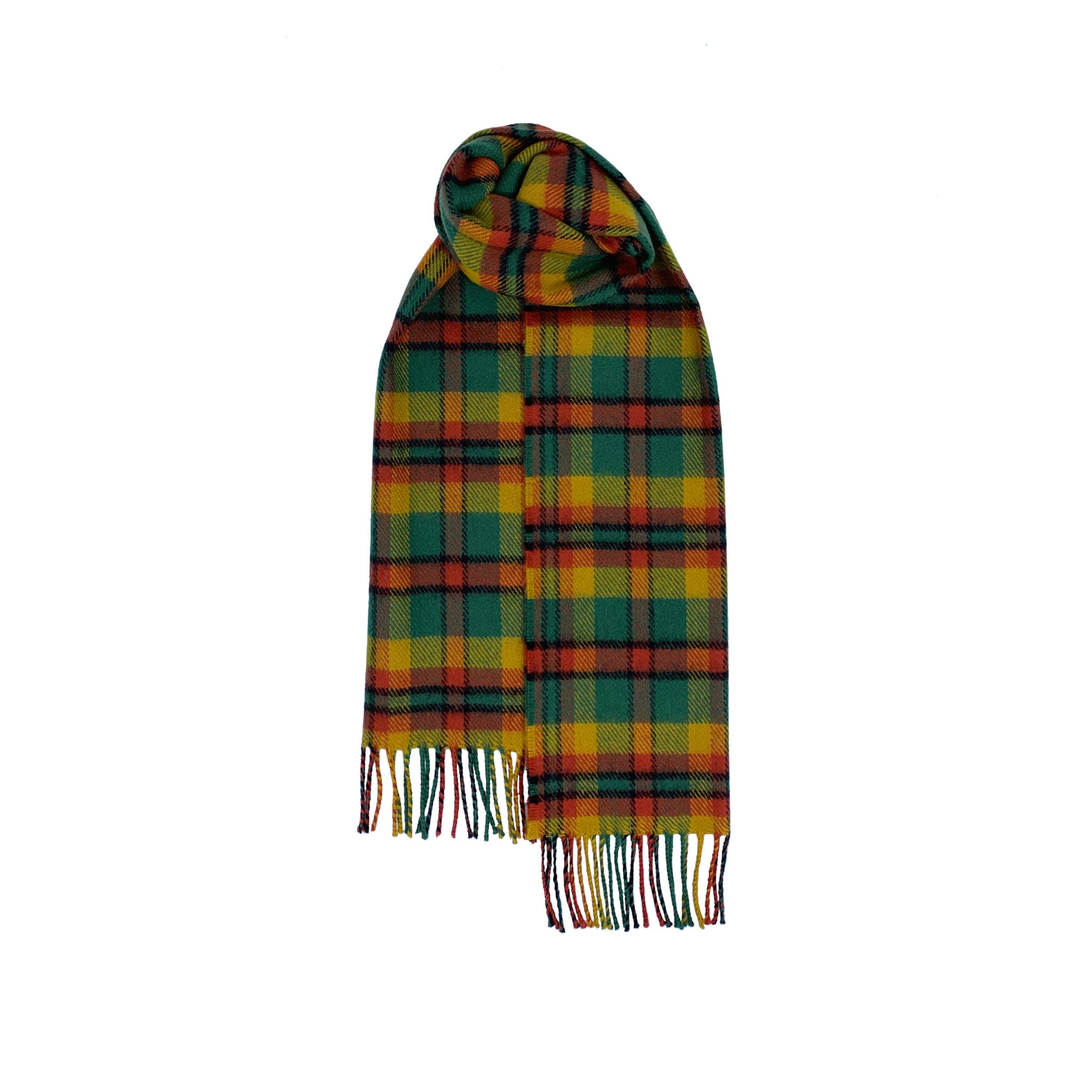 Brushed Wool Scarf in Irish County Tartans