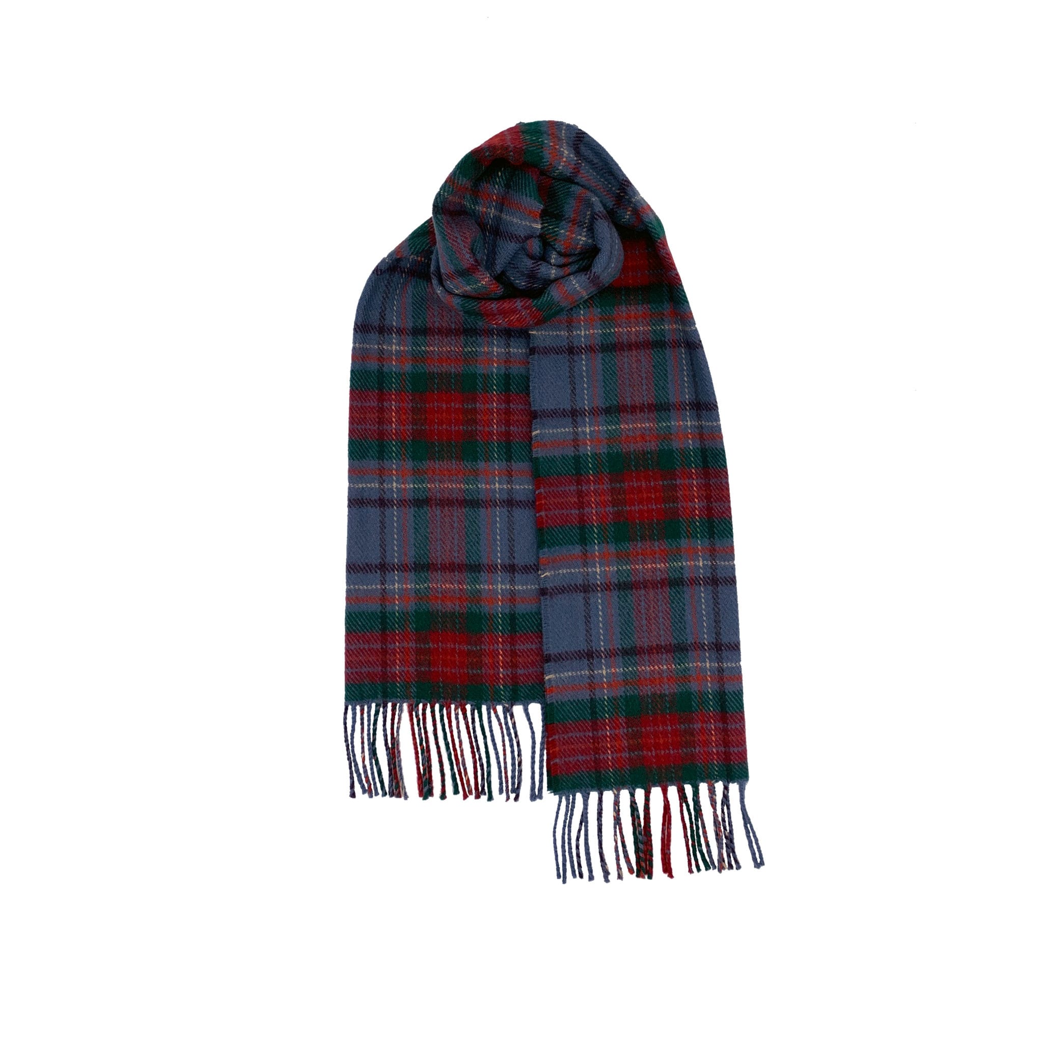 Brushed Wool Scarf in Irish County Tartans