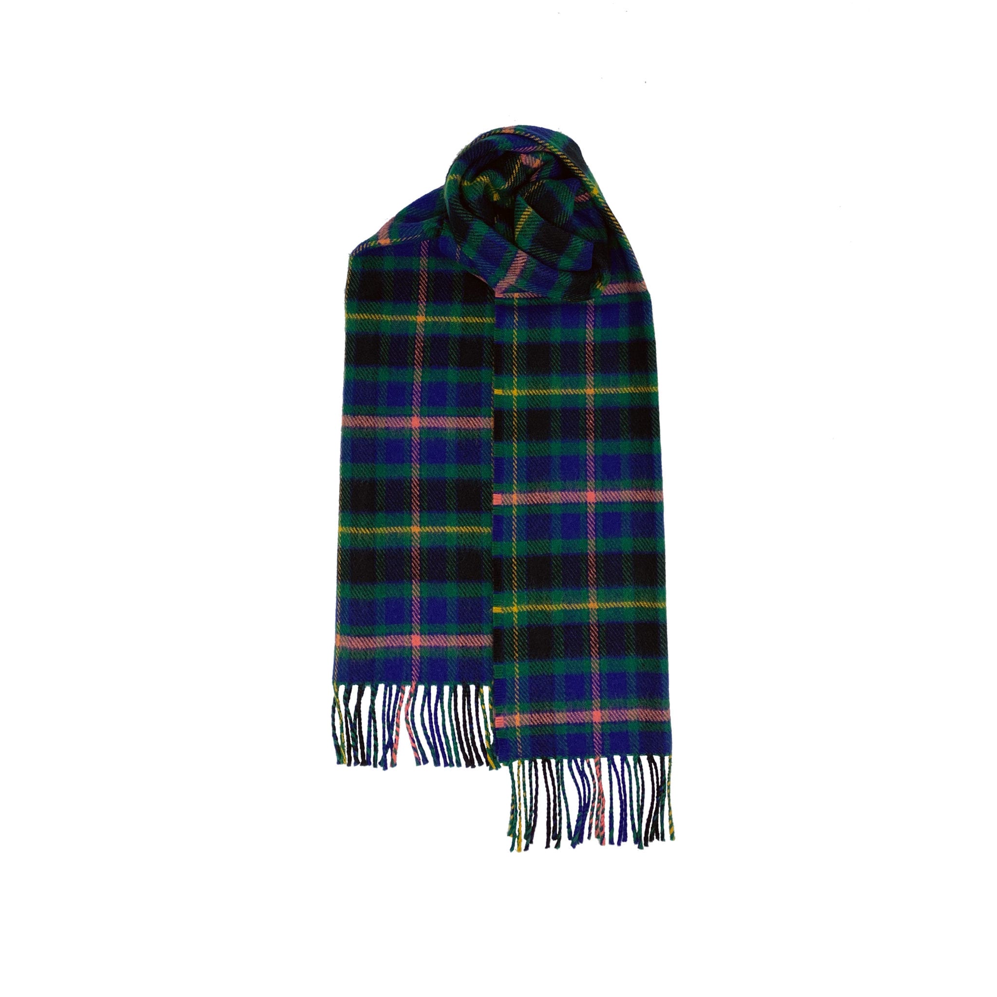 Brushed Wool Scarf in Irish County Tartans