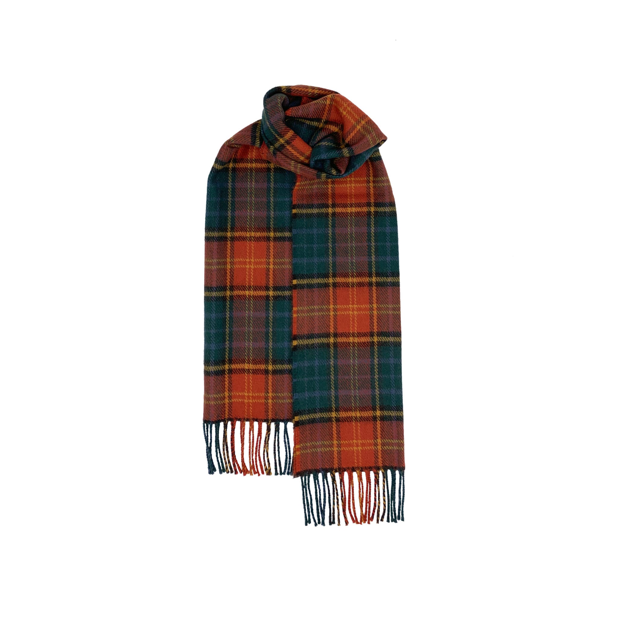 Brushed Wool Scarf in Irish County Tartans