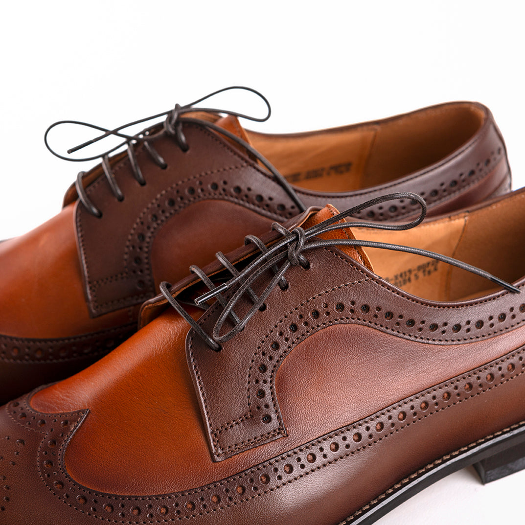 Randall Tone on Tone Brogues in Chestnut