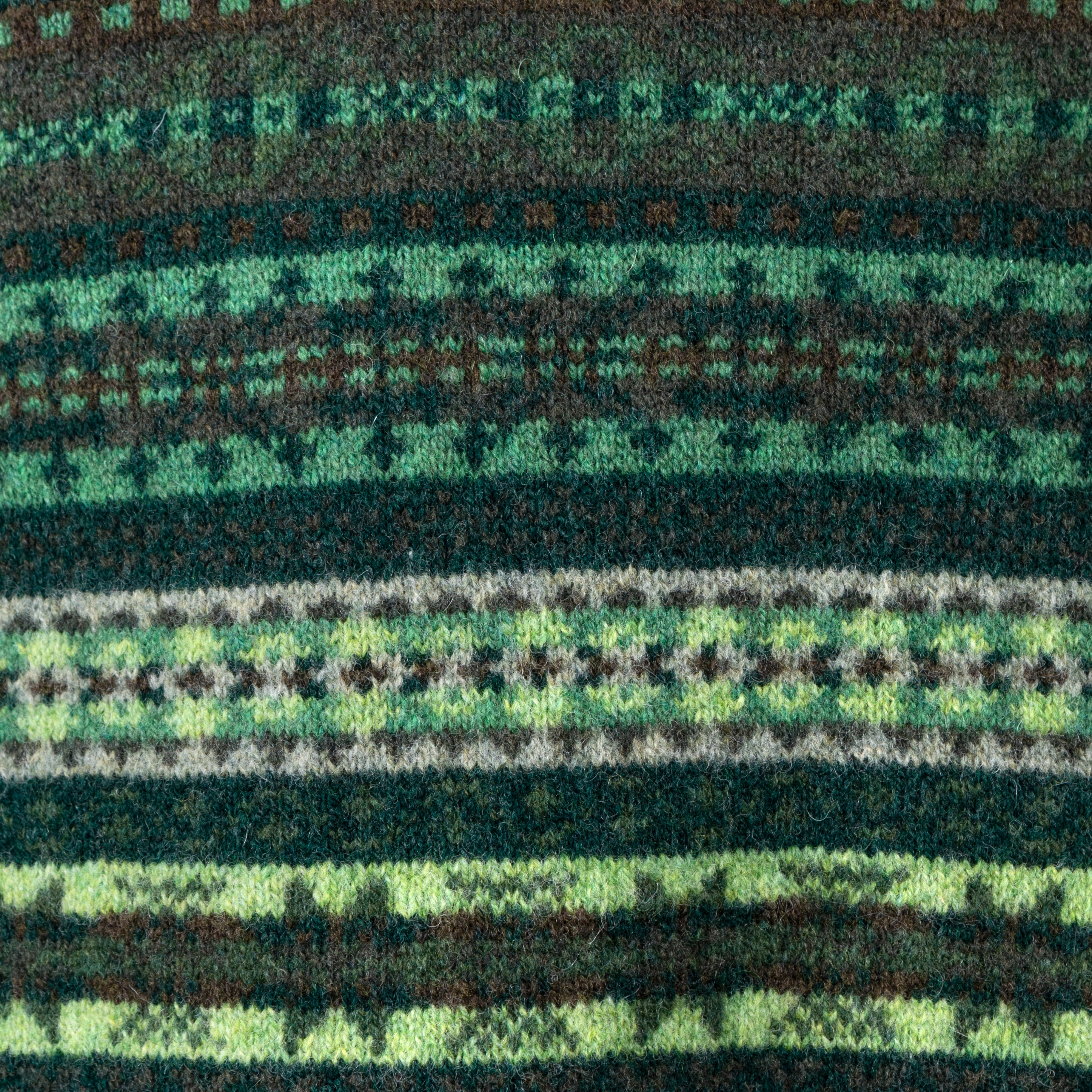 Geelong Lambswool Fair Isle Slipover in Green