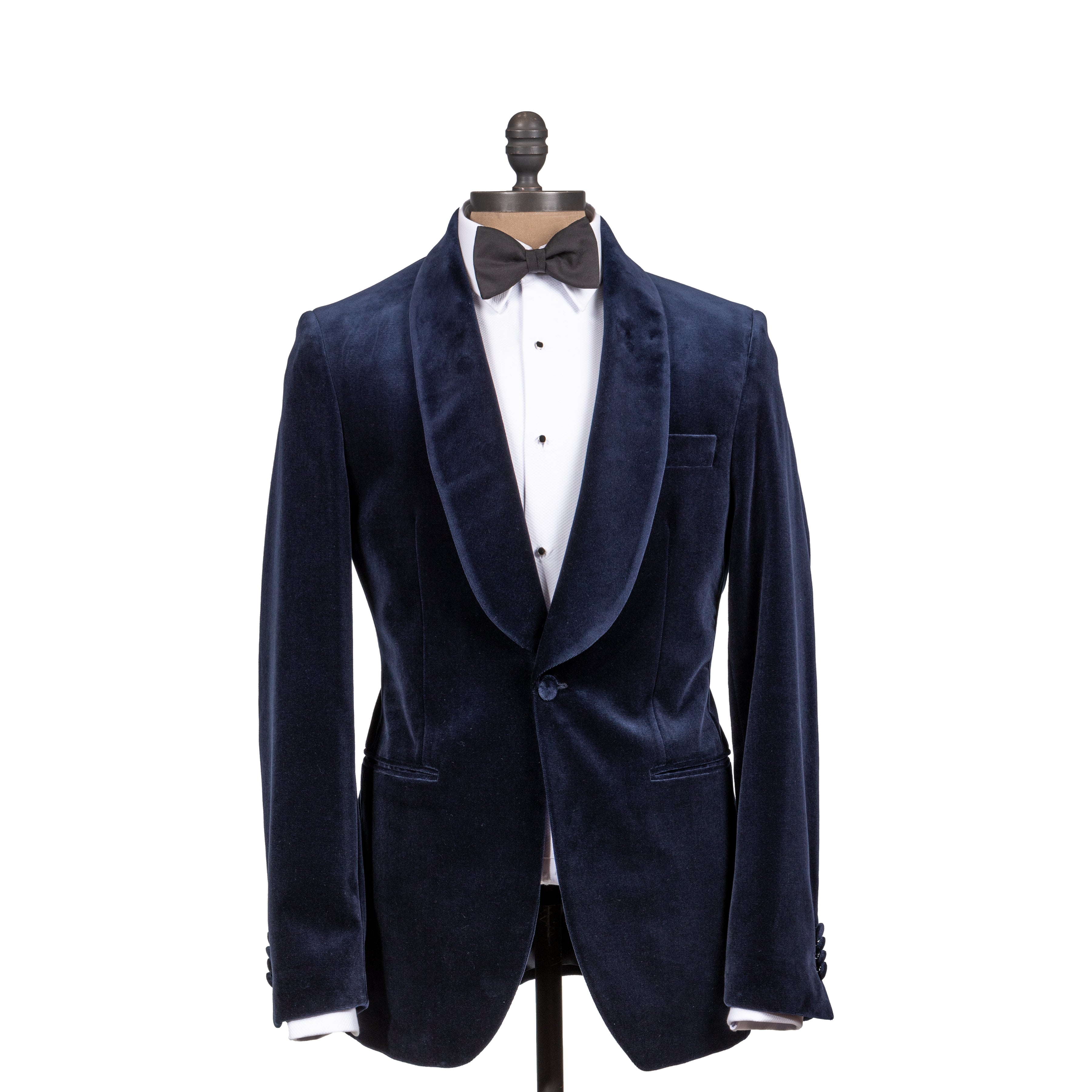 Ogilvie Velvet Smoking Jacket in Navy