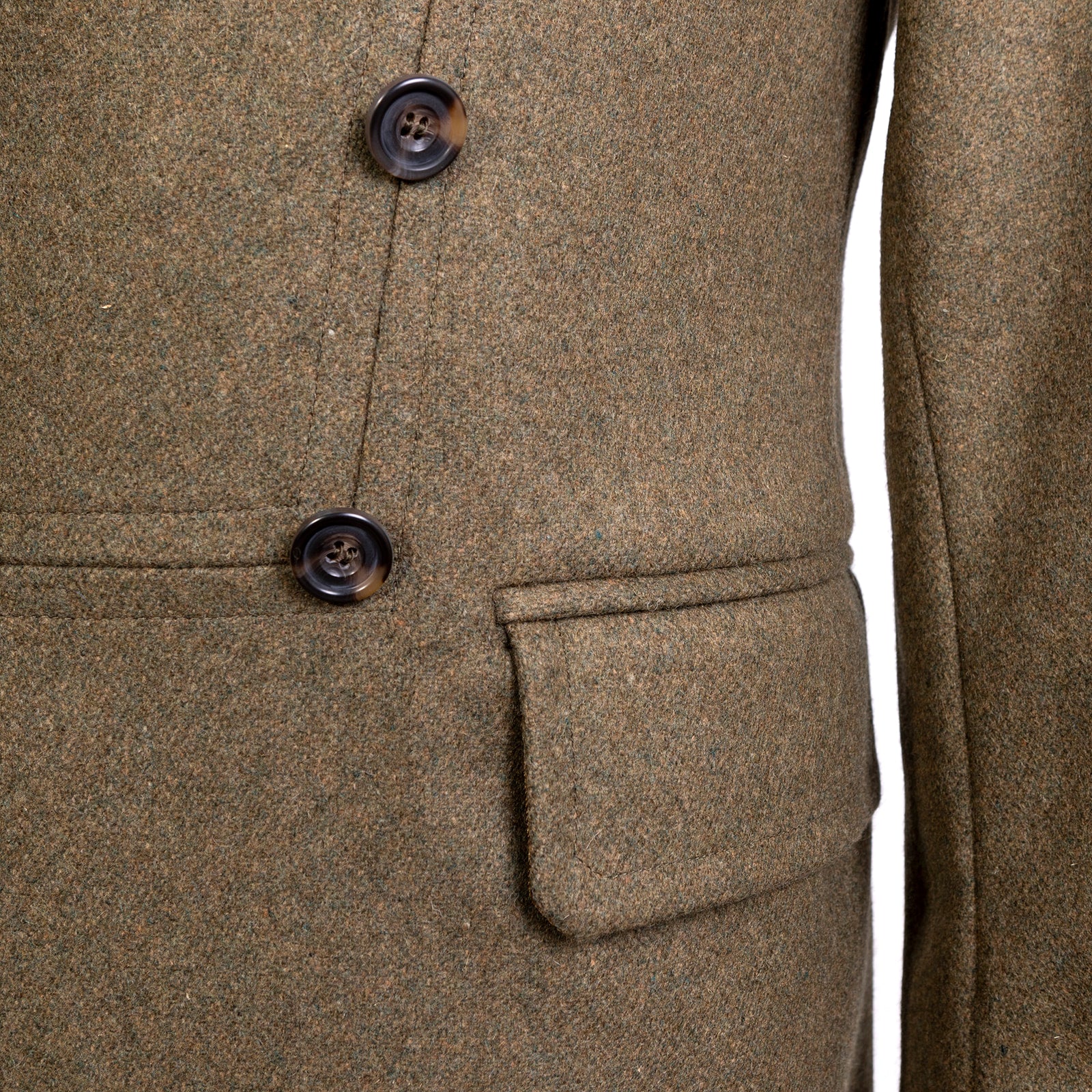 Churchill Coat in Military Green