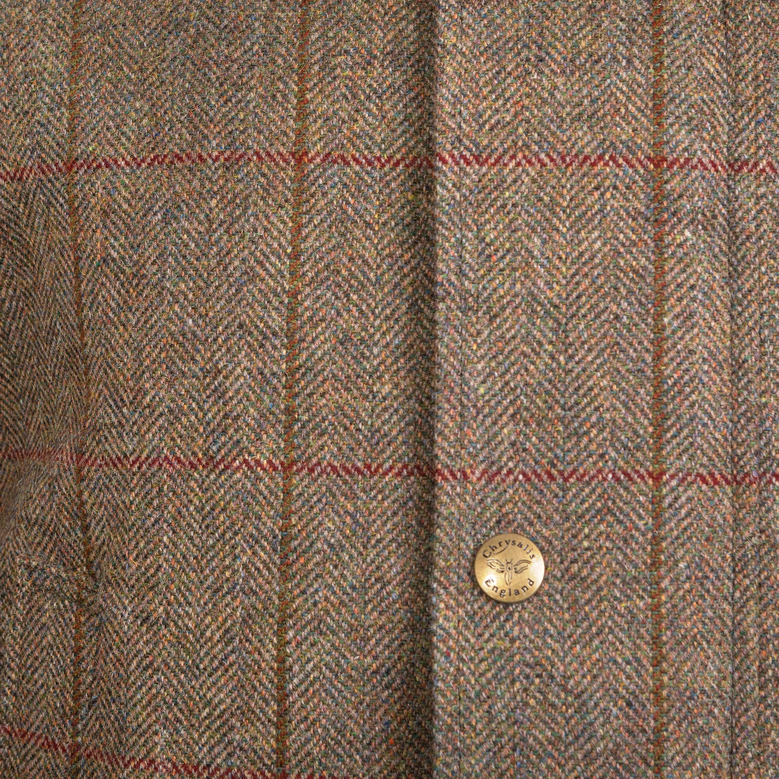 Field Coat in Lovat with Brown & Red WP