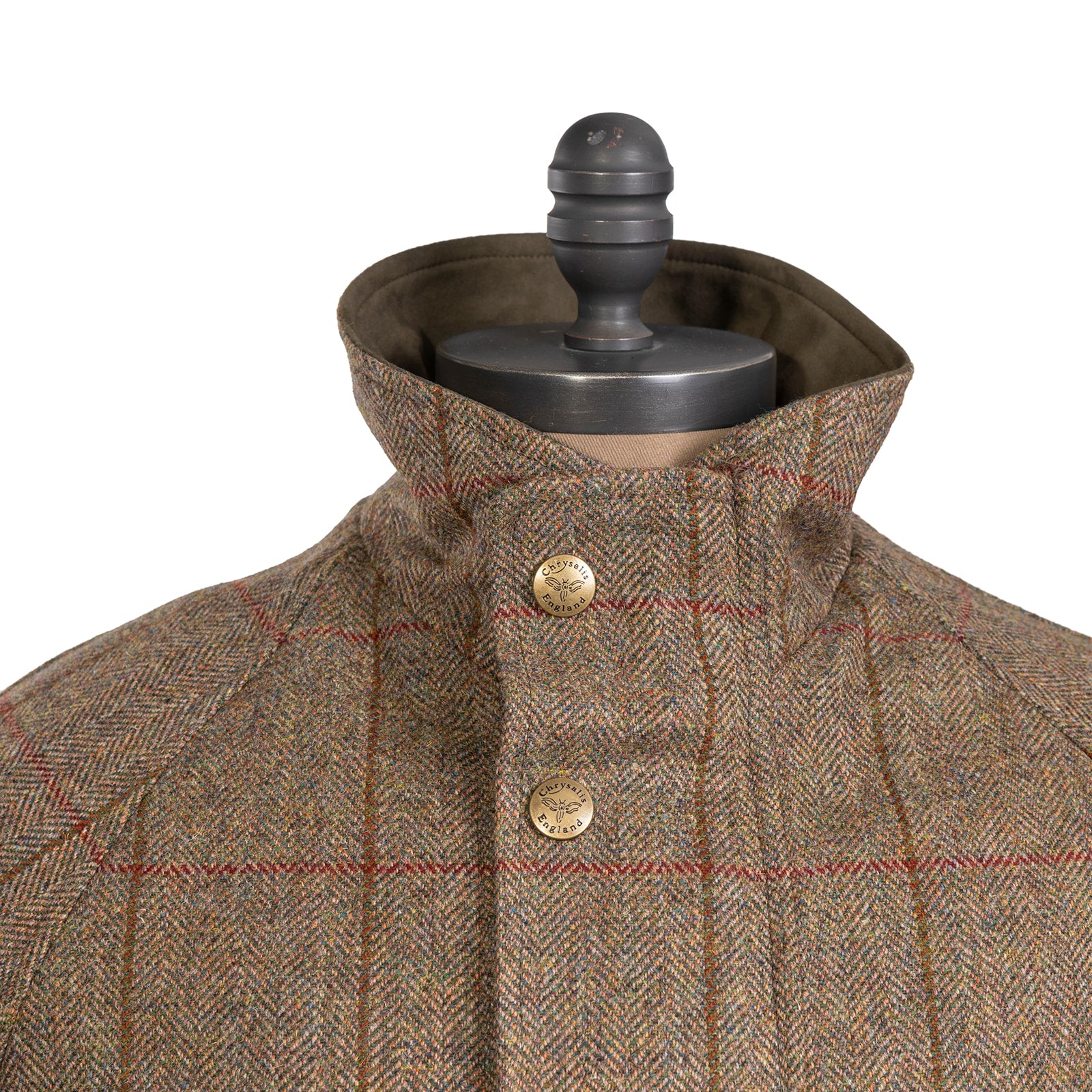 Field Coat in Lovat with Brown & Red WP