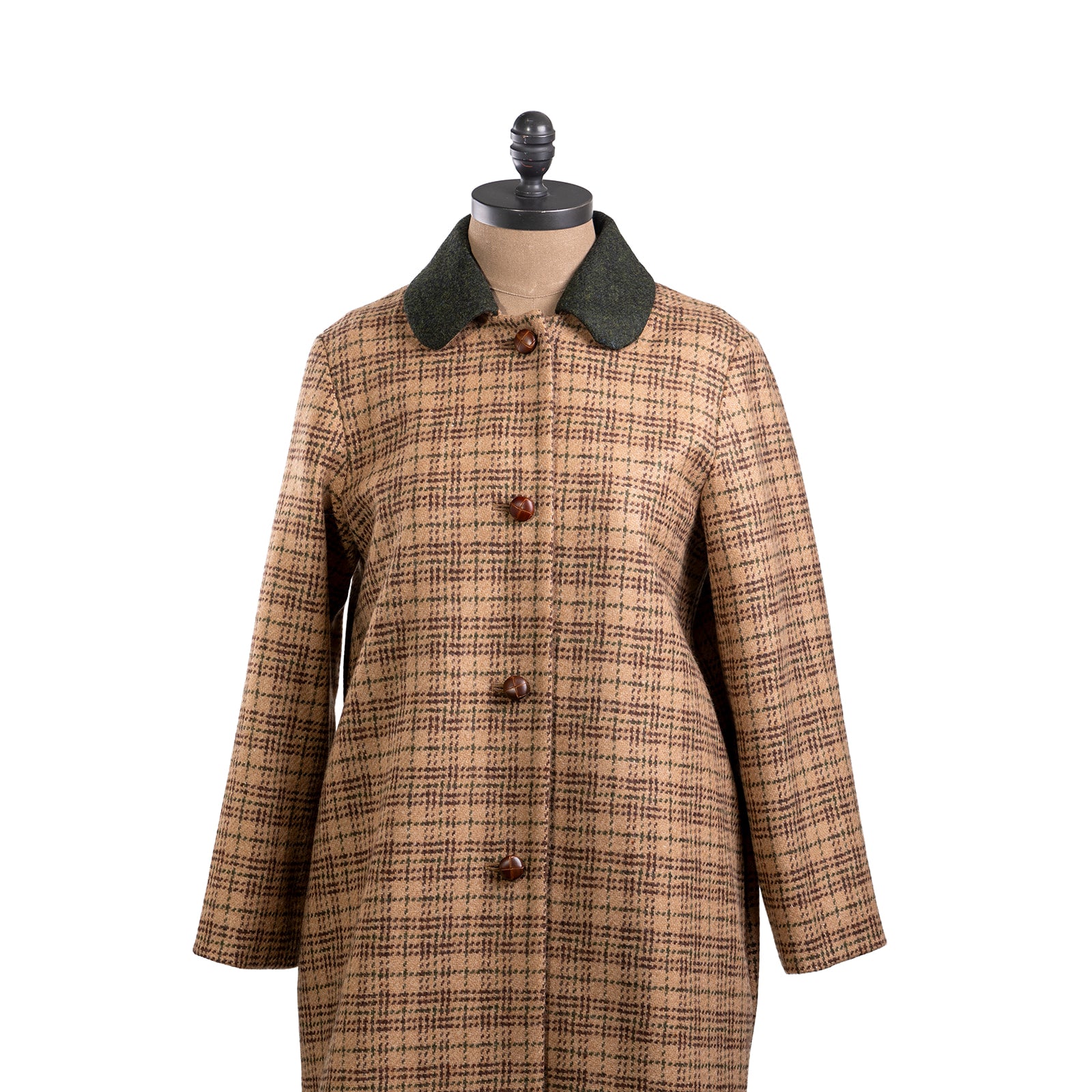 Tabitha Coat in Brown & Green Check