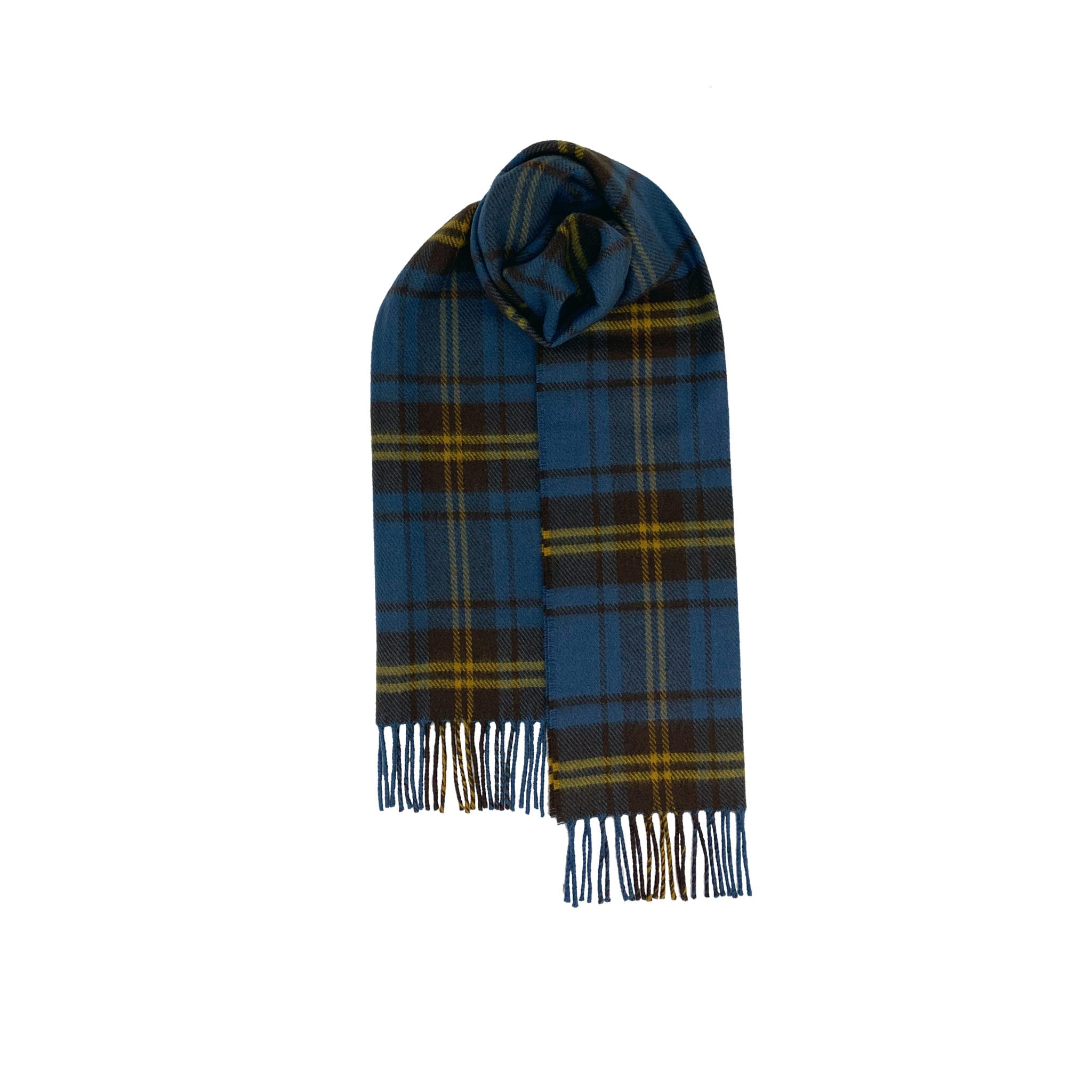 Brushed Wool Scarf in Irish County Tartans