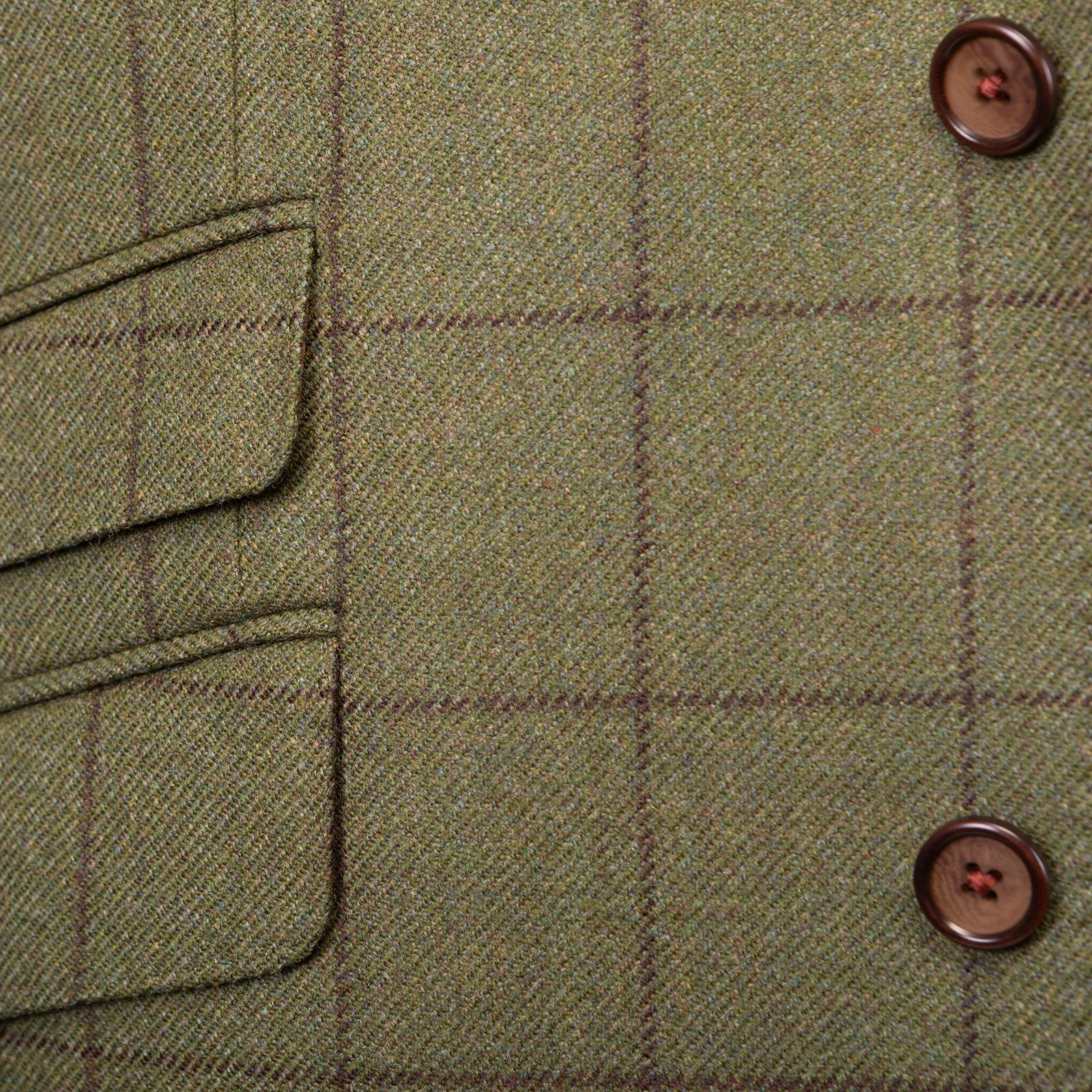 Cobham Tweed Jacket in Green & Brown Check