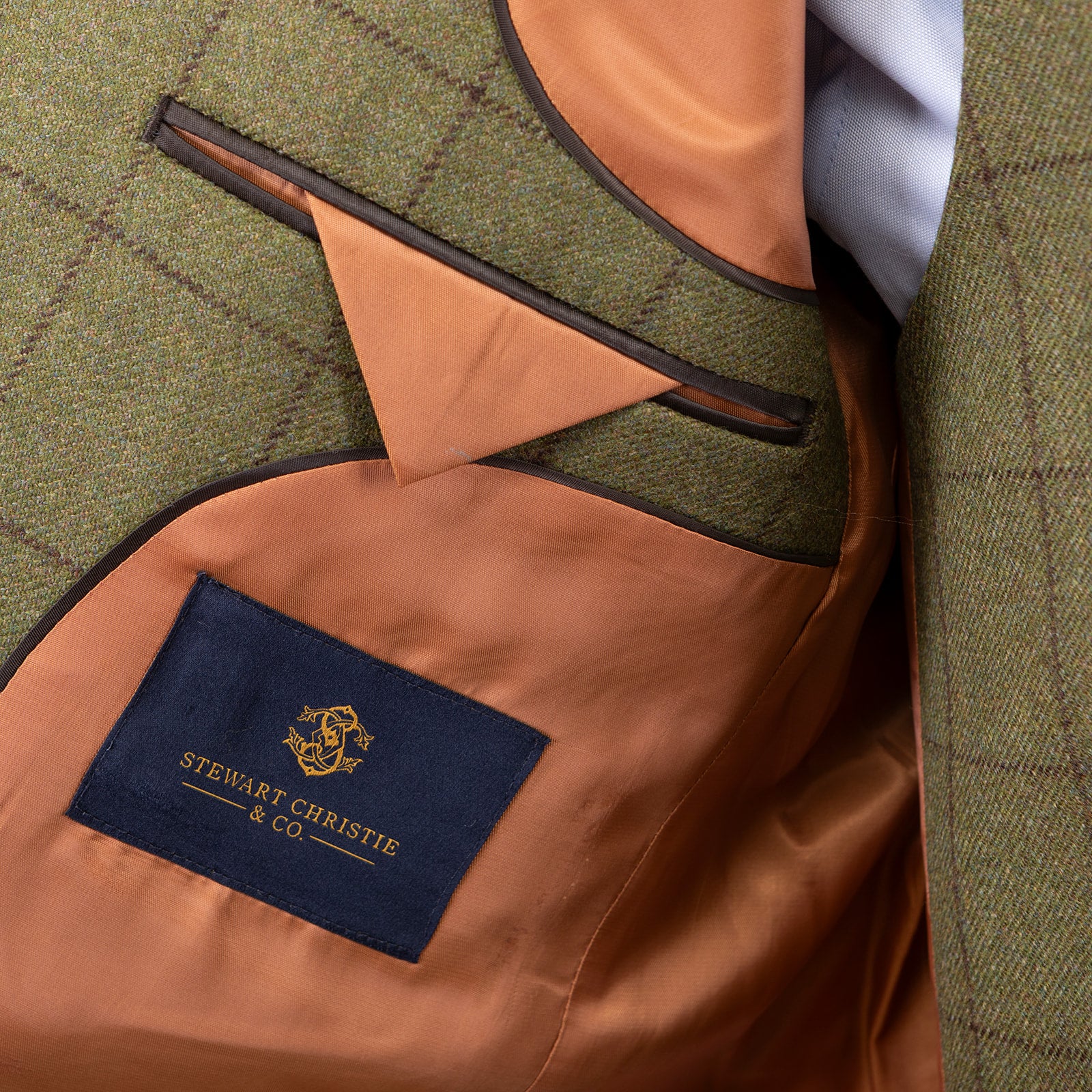 Cobham Tweed Jacket in Green & Brown Check