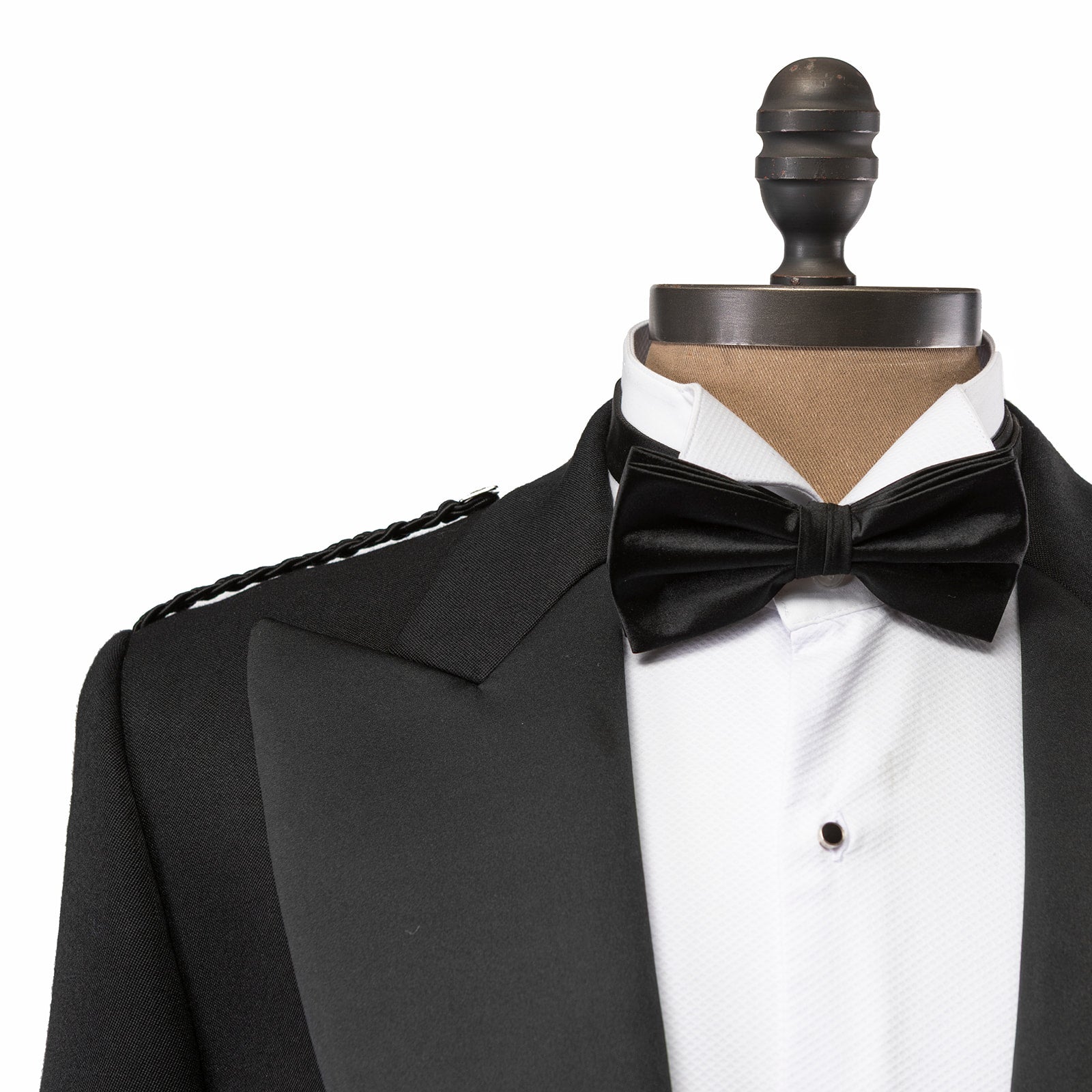 Bonnie Prince Charlie Kilt Jacket & Waistcoat in Black