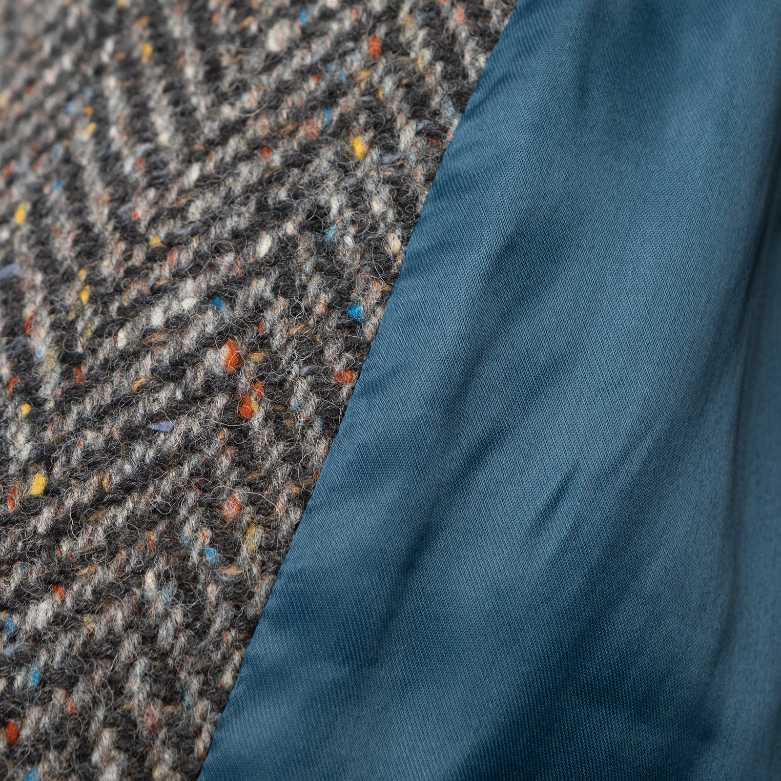 Portland Coat in Grey Donegal HB