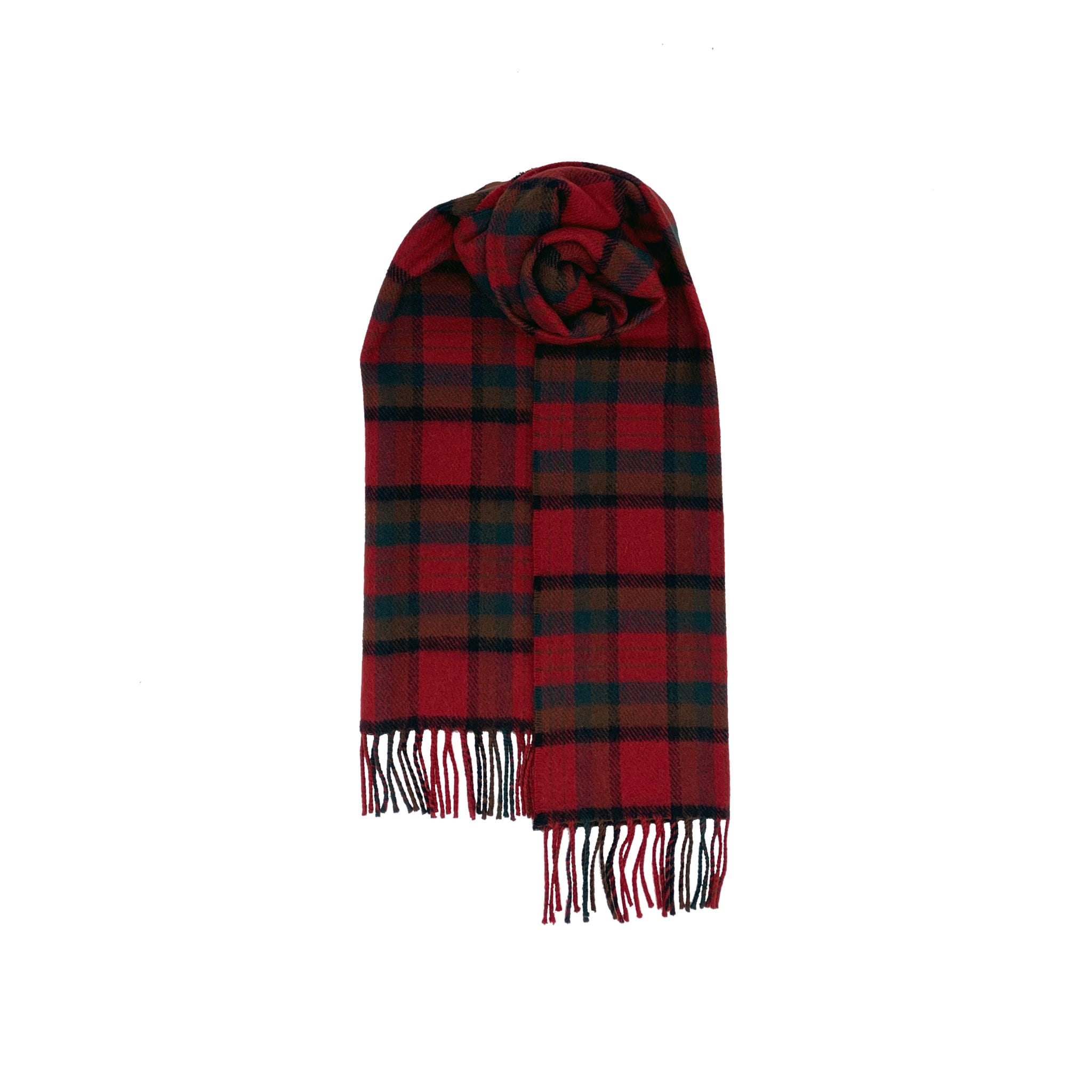 Brushed Wool Scarf in Irish County Tartans