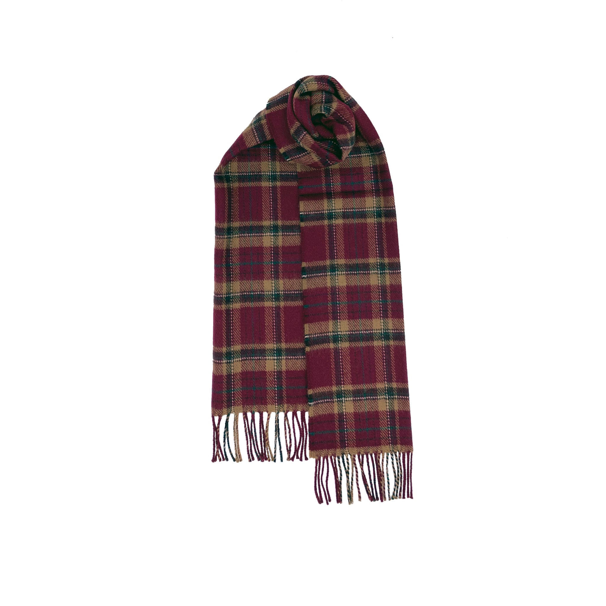 Brushed Wool Scarf in Irish County Tartans