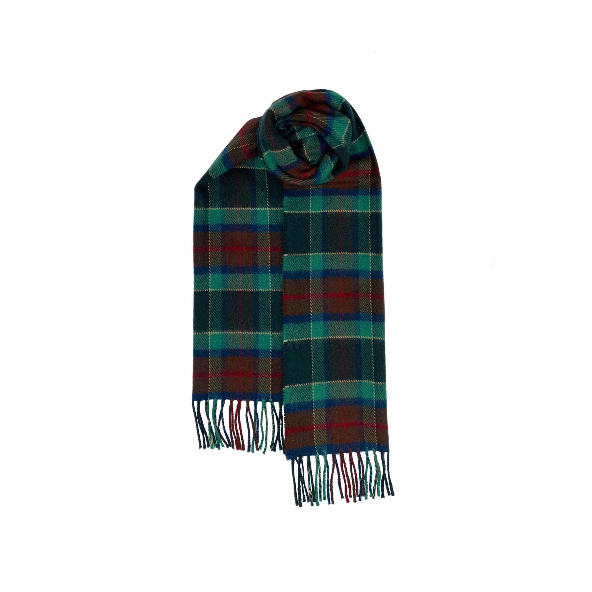 Brushed Wool Scarf in Irish County Tartans